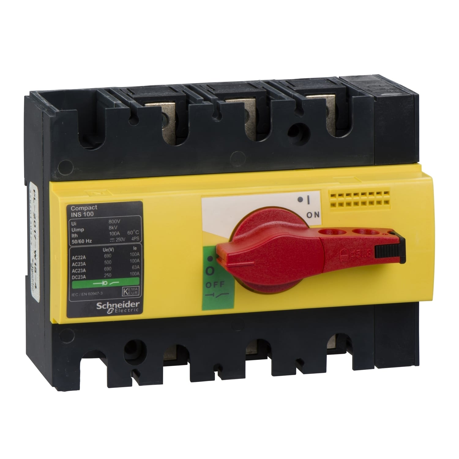 SCHNEIDER ELECTRIC SNR28924 INS100 3P MANOPOLA ROSSA