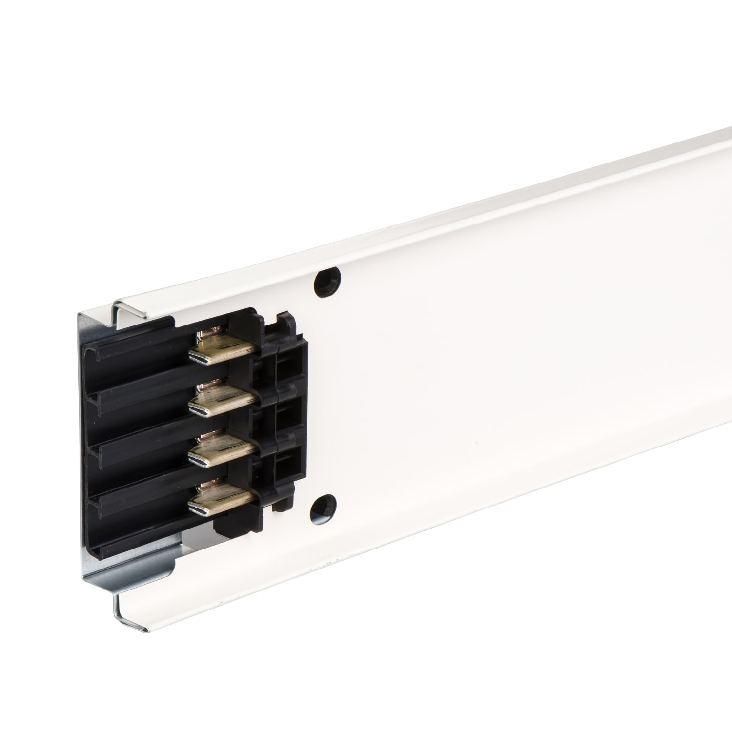 SCHNEIDER ELECTRIC - SNRKNA63ED4303 Straight distribution length, Canalis KN, standard, aluminium, 63A, 3L+N+PE, fixed length 3m, 3 outlets, RAL9001
