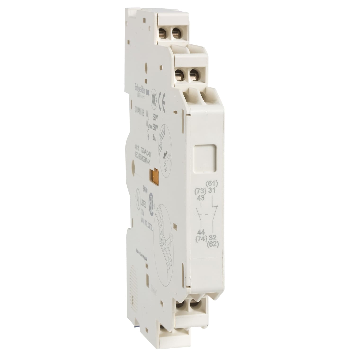 SCHNEIDER ELECTRIC - SNRGVAN113 CONT AUX ISTAN LATERALE 1NO 1NC MOLLA