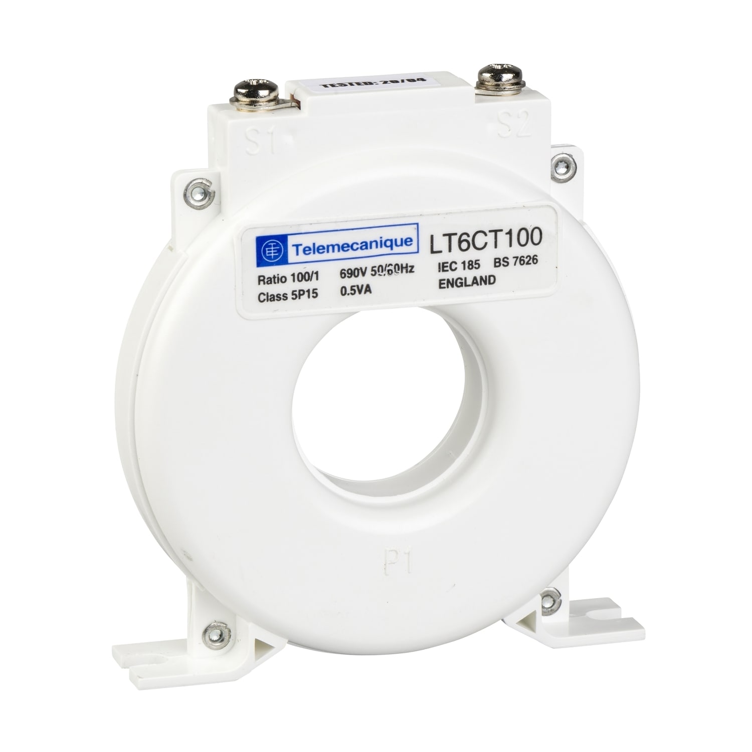 SCHNEIDER ELECTRIC - SNRLT6CT1001 current transformer TeSys T LT6CT - 100/1 A - accuracy: class 5P