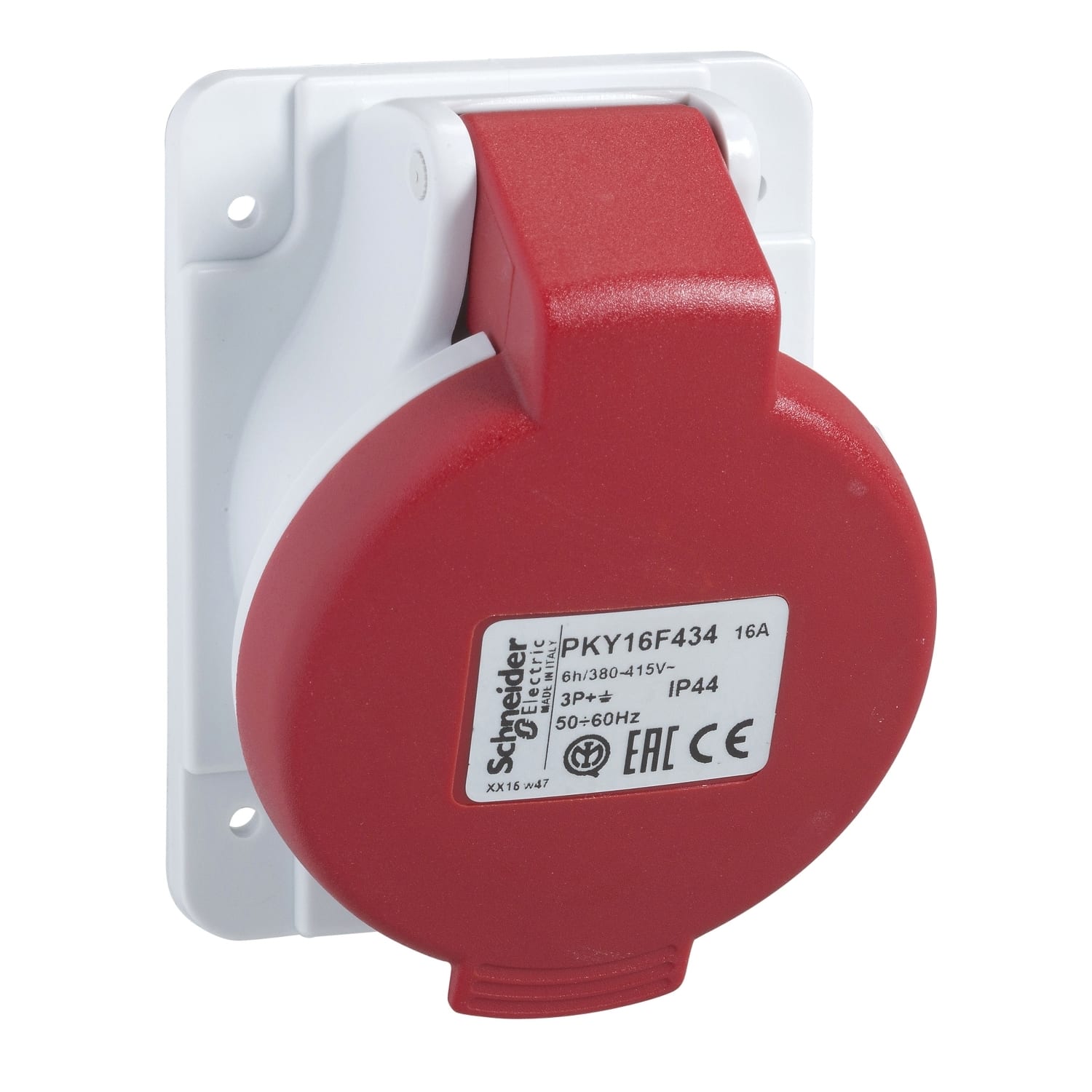 SCHNEIDER ELECTRIC - SNRPKY32F435 Presa fissa BT da incasso inclinata IP44 32A 380V 3PNT cabl.rapido