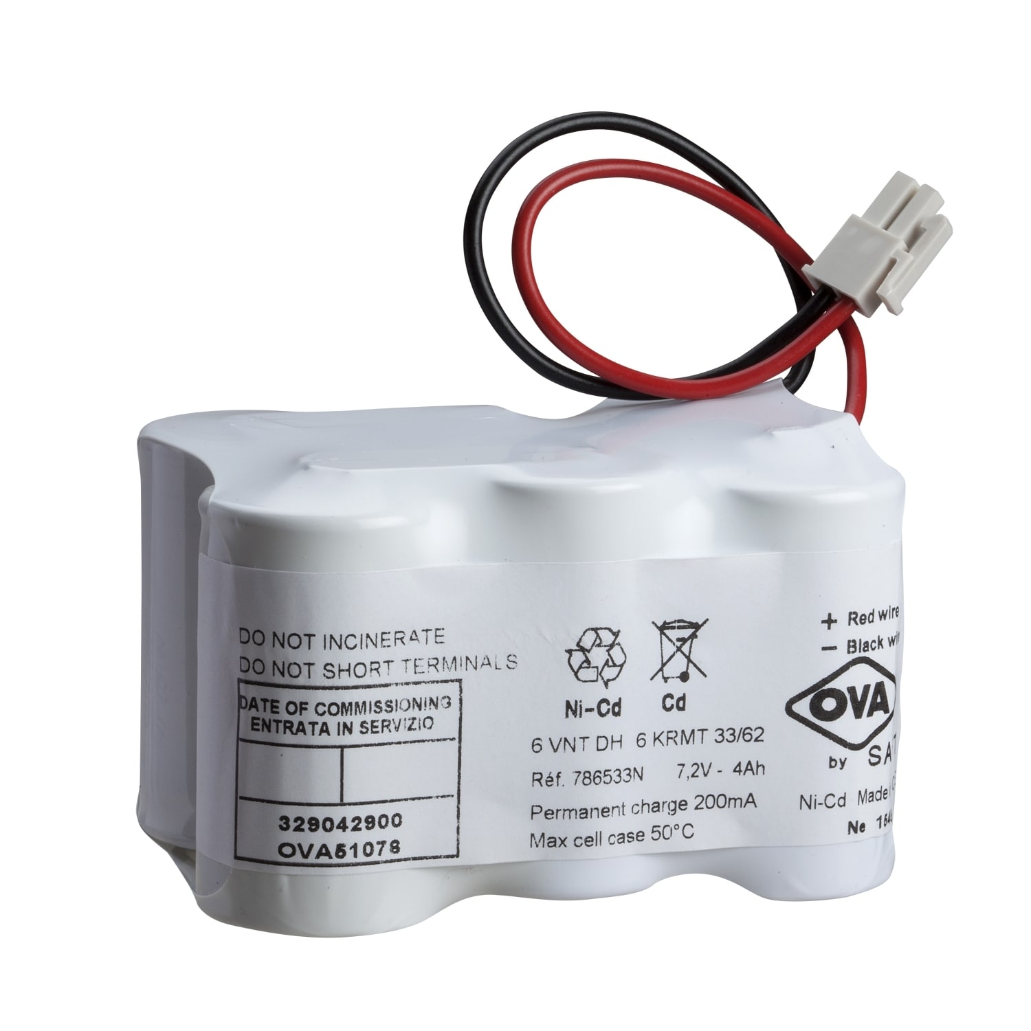 SCHNEIDER ELECTRIC - SNROVA51070 Batteria Ni-Cd HT 6V 4Ah bastone