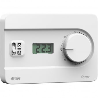 VEMER SPA VEMVE757900 OLYMPO LCD 230 BIANCO TERM. C/MANOPOLA