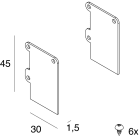 NOVALUX SPA - NOX106802.99 Coppia di testate per profilo P-25. Garanzia 5 anni.