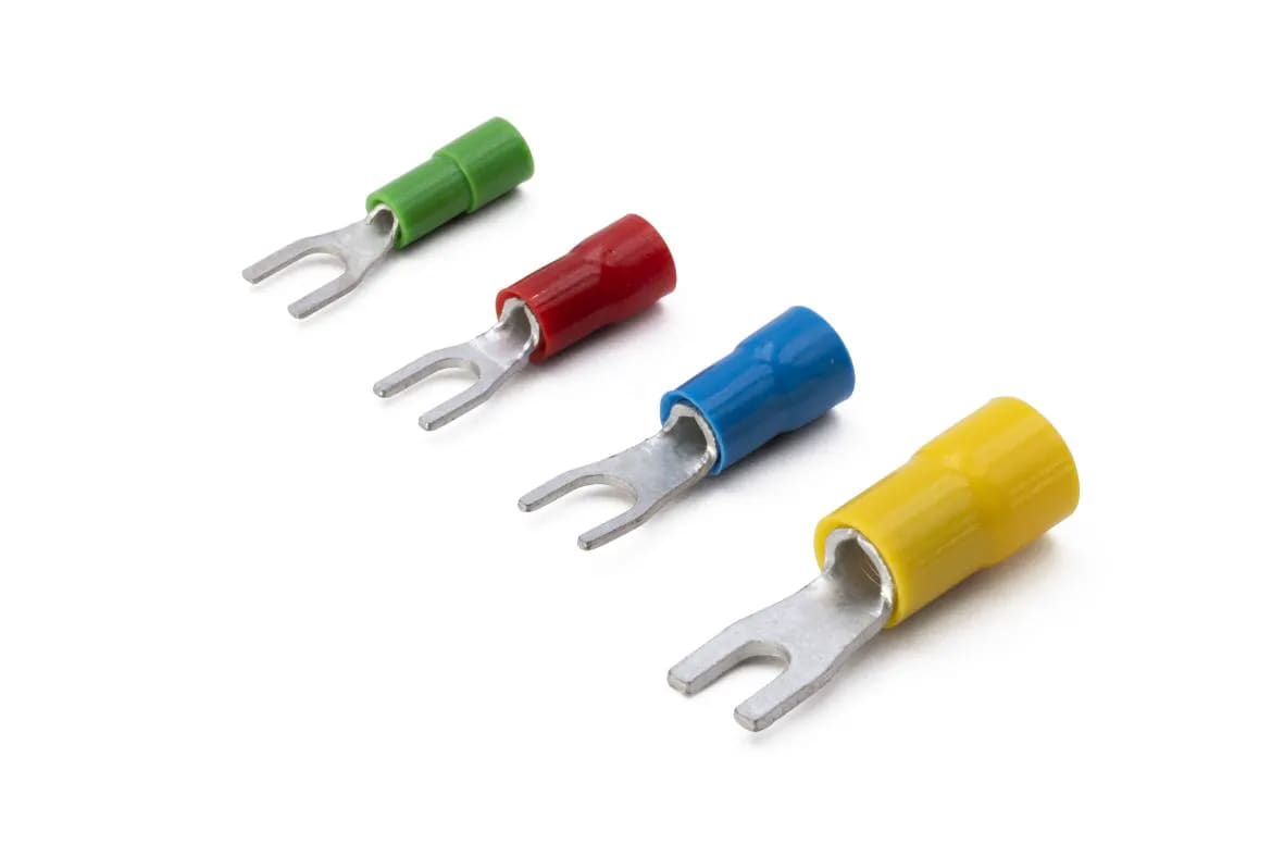 CEMBRE SPA - CEMBP-U6/1 CAPOCORDA A FORCELLA, PREISOLATO IN POLICARBONATO, BLU, PER CONDUTTORI IN RAME, HALOGEN FREE, VITE 6mm B=12 SEZIONE 1,5-2,5 mmq