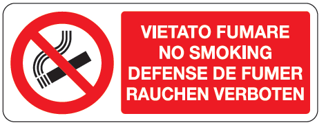 OCMEI SRL - OCMP002-822-A CART.350X125MM VIETATO FUMARE (