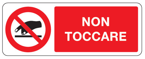 OCMEI SRL - OCMP010-779-AD ETIC.ADES.350X125MM VIETATO TOCCA