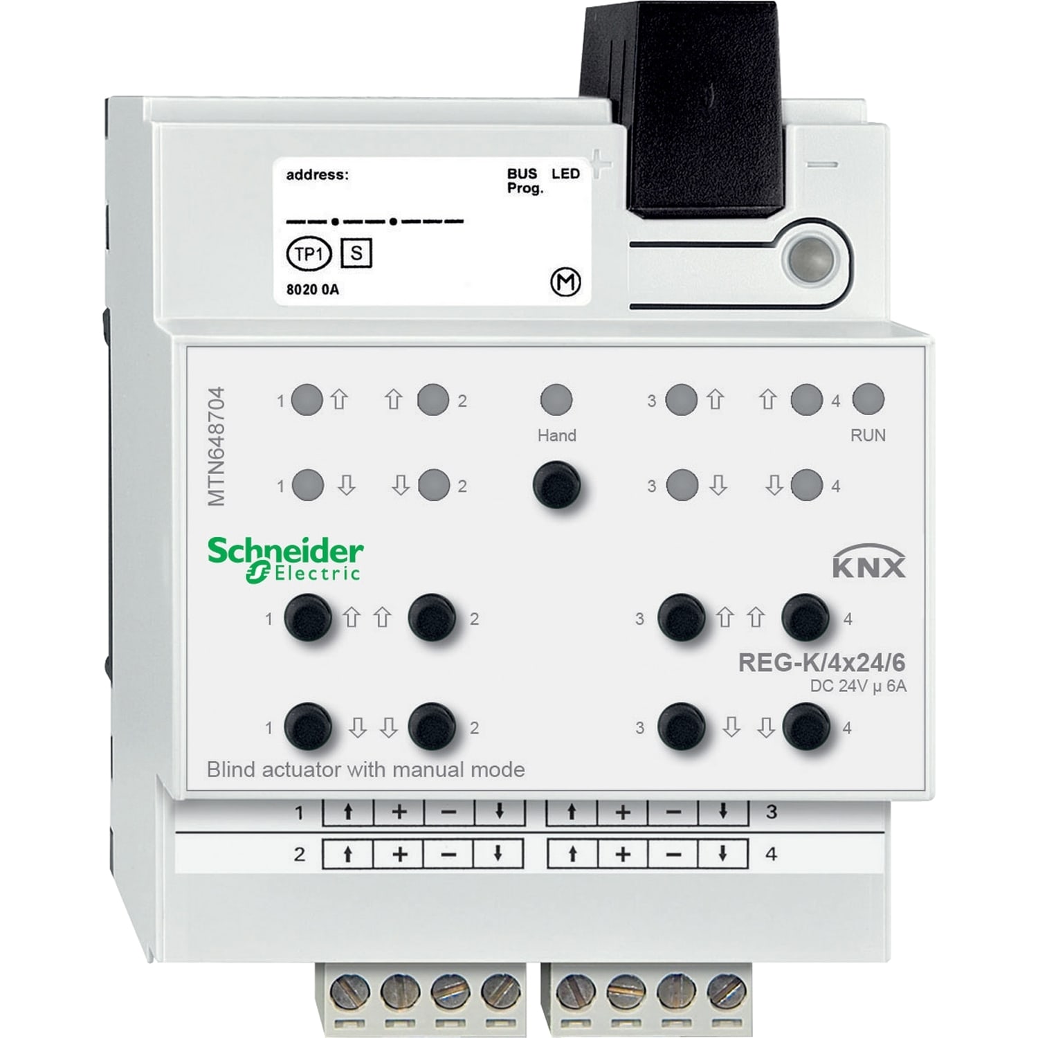 SCHNEIDER ELECTRIC - SNRMTN648704 ATT.VEN.KNX REG-K/4X24/6 MOD.MAN.