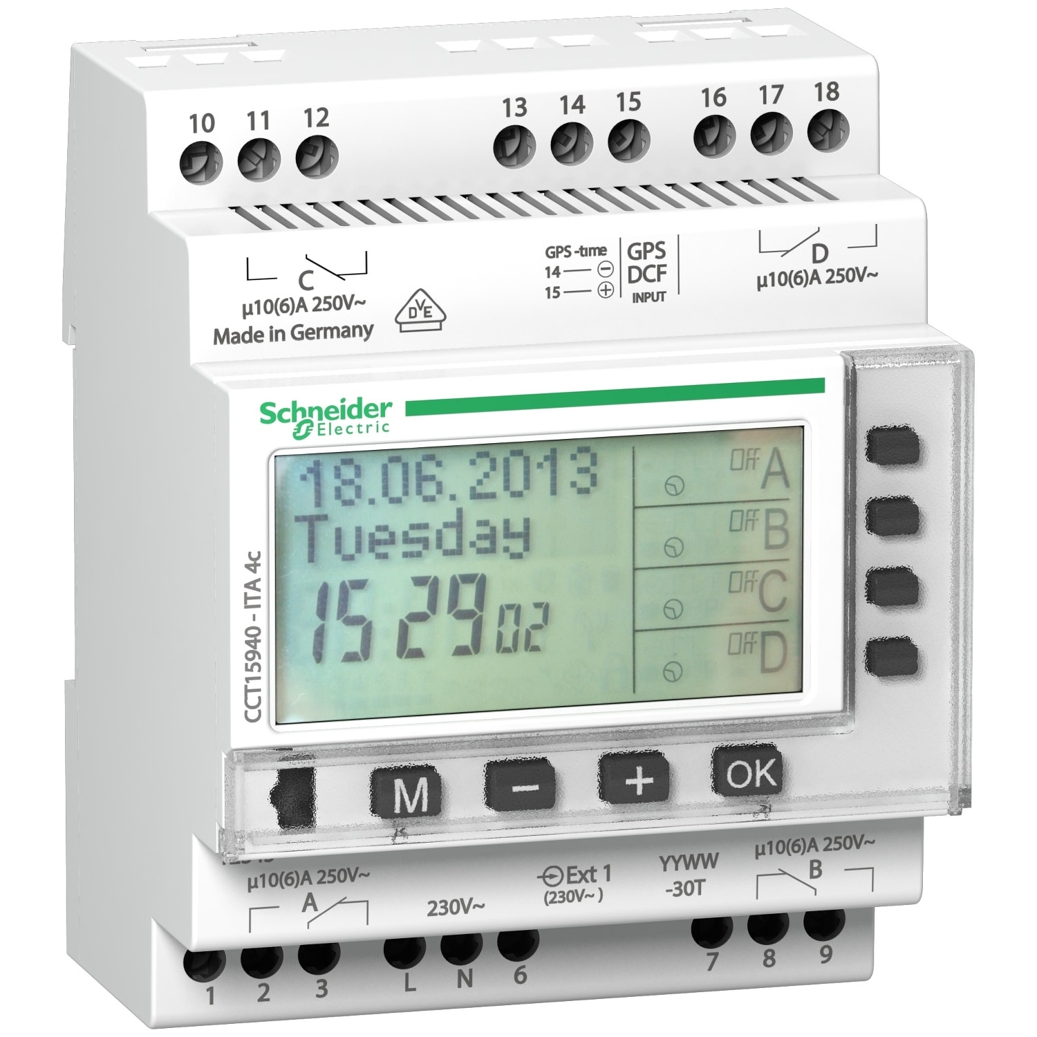 SCHNEIDER ELECTRIC SNRCCT15940 INT. MULTIFUNZIONE ITA 4 CAN.