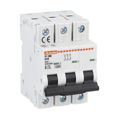 LOVATO LOVP1MB3PD04 INTERRUTTORE MAGNETOTERMICO 3P D 4A 10KA