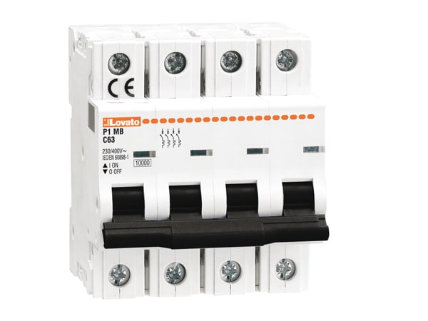 LOVATO - LOVP1MB4PC01 INTERRUTTORE MAGNETOTERMICO 4P C 1A 10KA