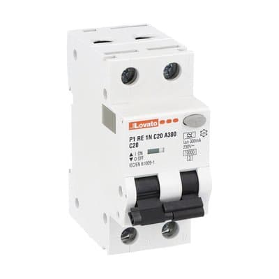LOVATO LOVP1RE1NC20A300 INTERR.MAGNETOT.DIFF.1P+N C20 300MA 10KA