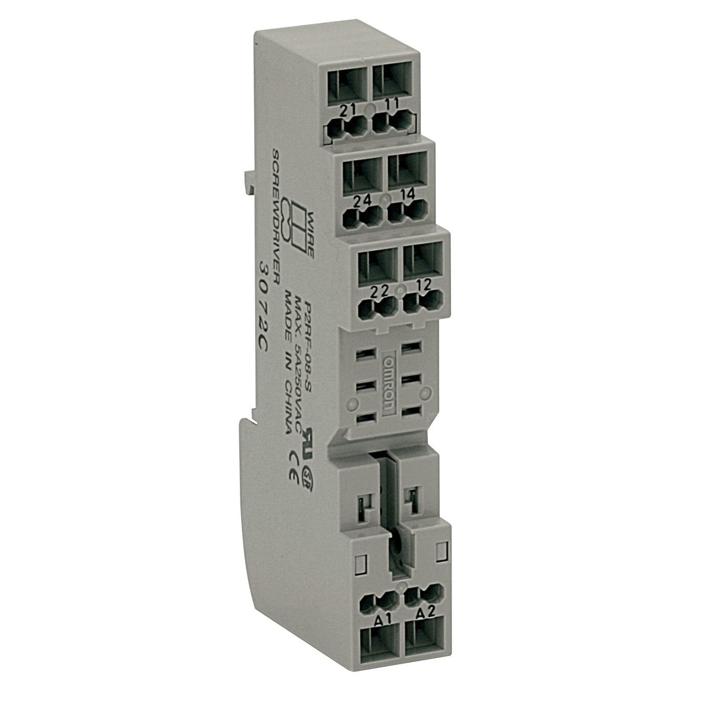 OMRON OMRP2RF08SBYOMZ-113 ZOCCOLO P2RF,GUIDA DIN, A MOLLA PER G2R2