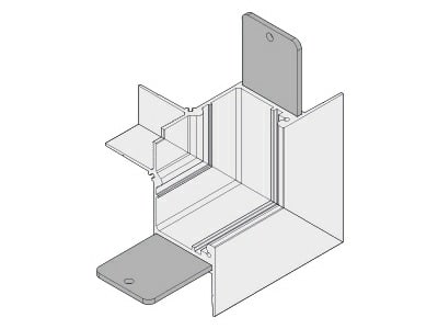 PANZERI CARLO PAZXM2045-ANG 3 CORNER: GIUNZ.VERT.L 90 , PAR-PAR/PAR-SO