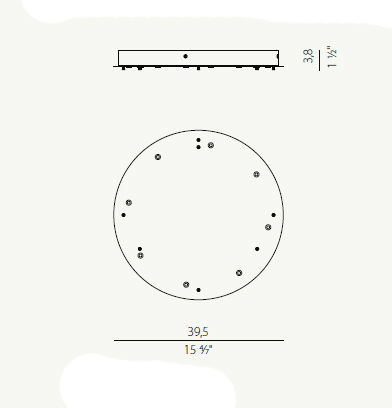 PANZERI CARLO - PAZXM23101.538.0099 BROOKLYN ROUND 100: ROSONE 4LAMP+SOSP B