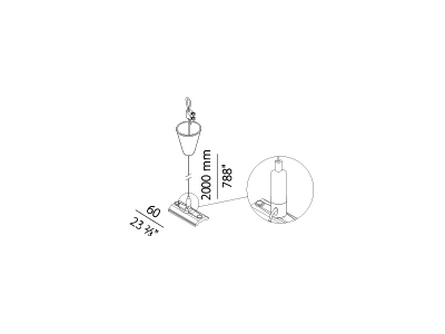 PANZERI CARLO PAZXM76S01 QUEENS: KIT DI SOSPENSIONE CON FUNE IN A