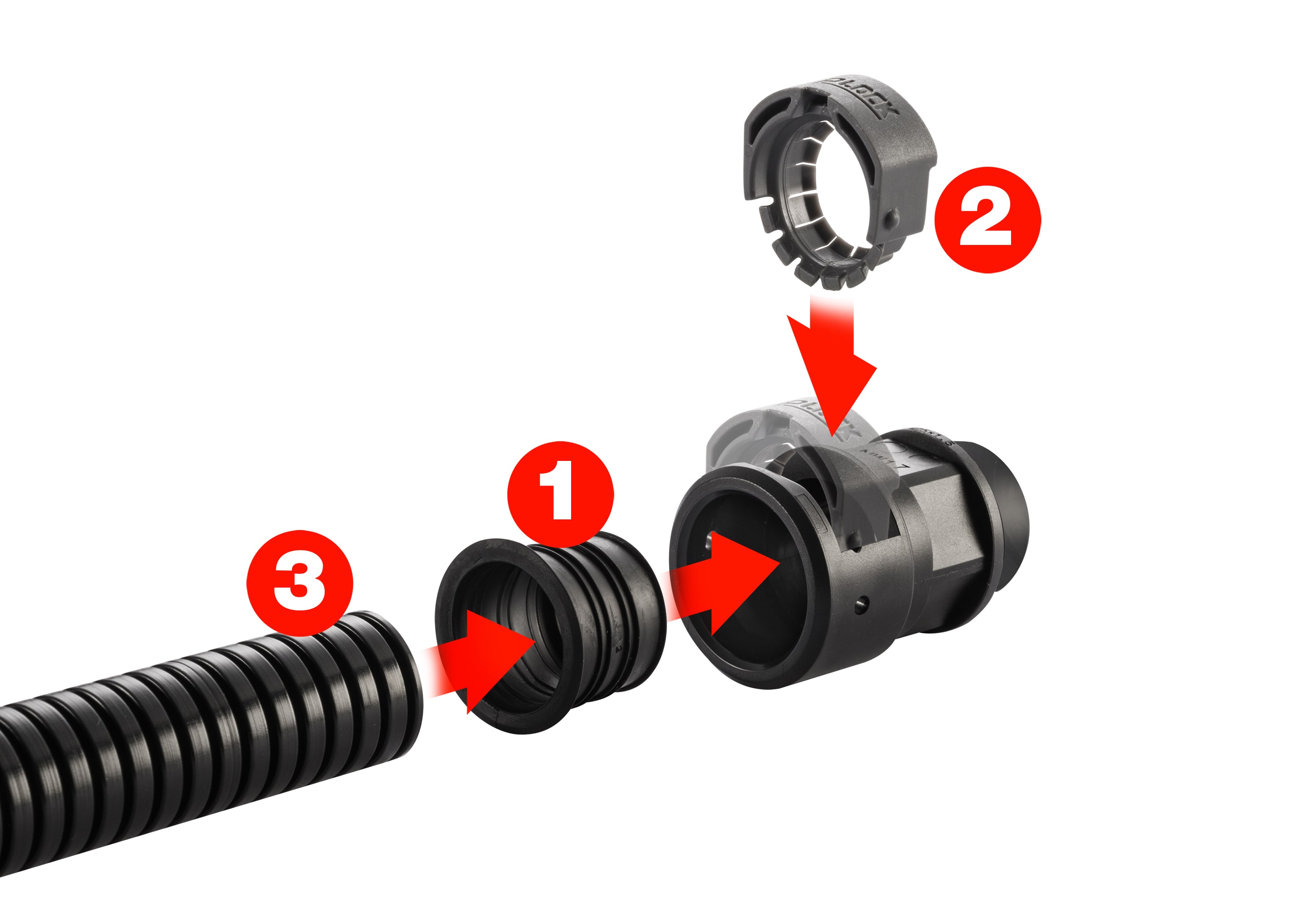 EURO 2000 SPA - UROP73625 RACCORDO MF PA6 IP69 NW17 M25X1.5