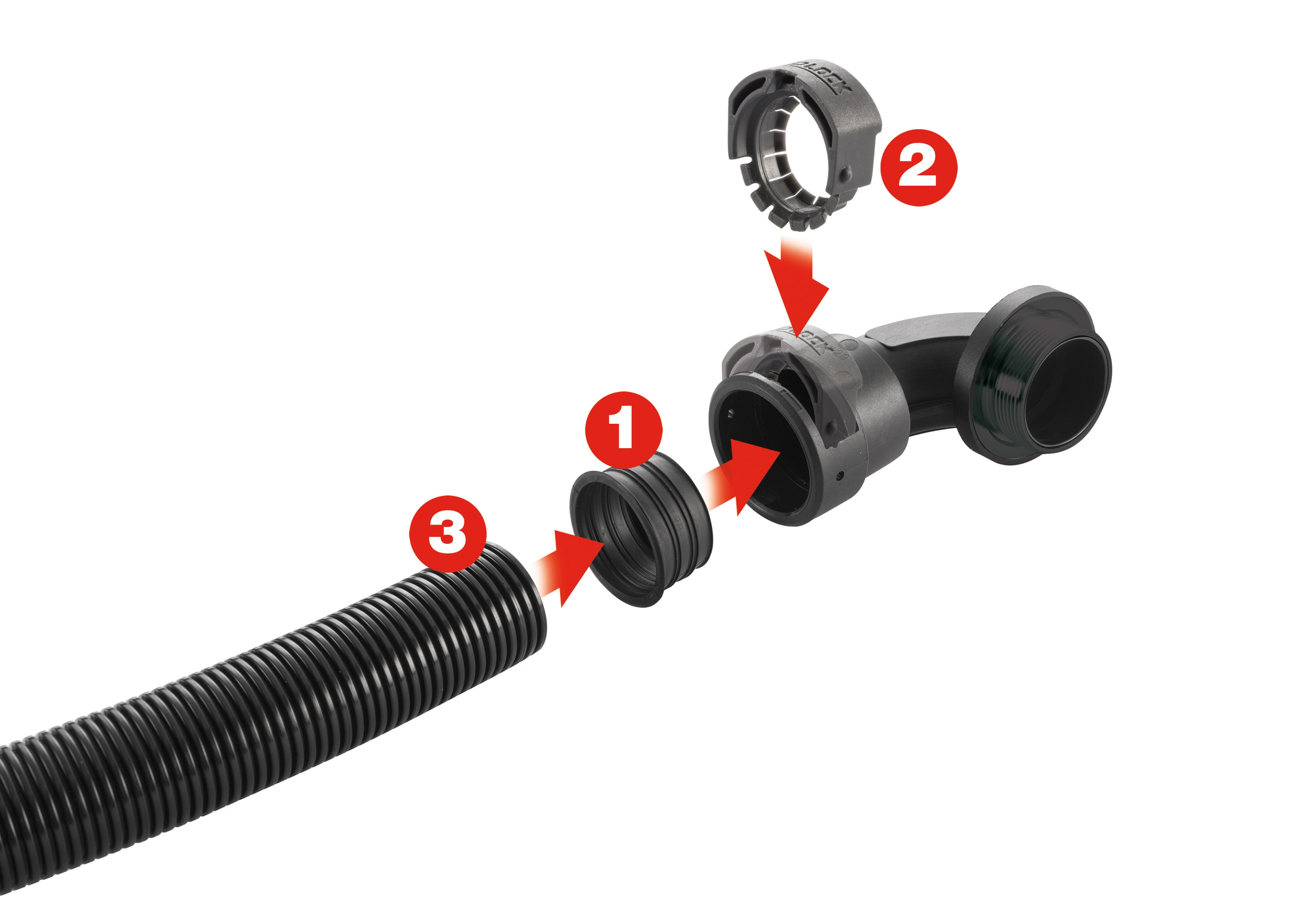 EURO 2000 SPA - UROP93625 RACCORDO MF PA6 90? IP69 NW17 M25X1.5