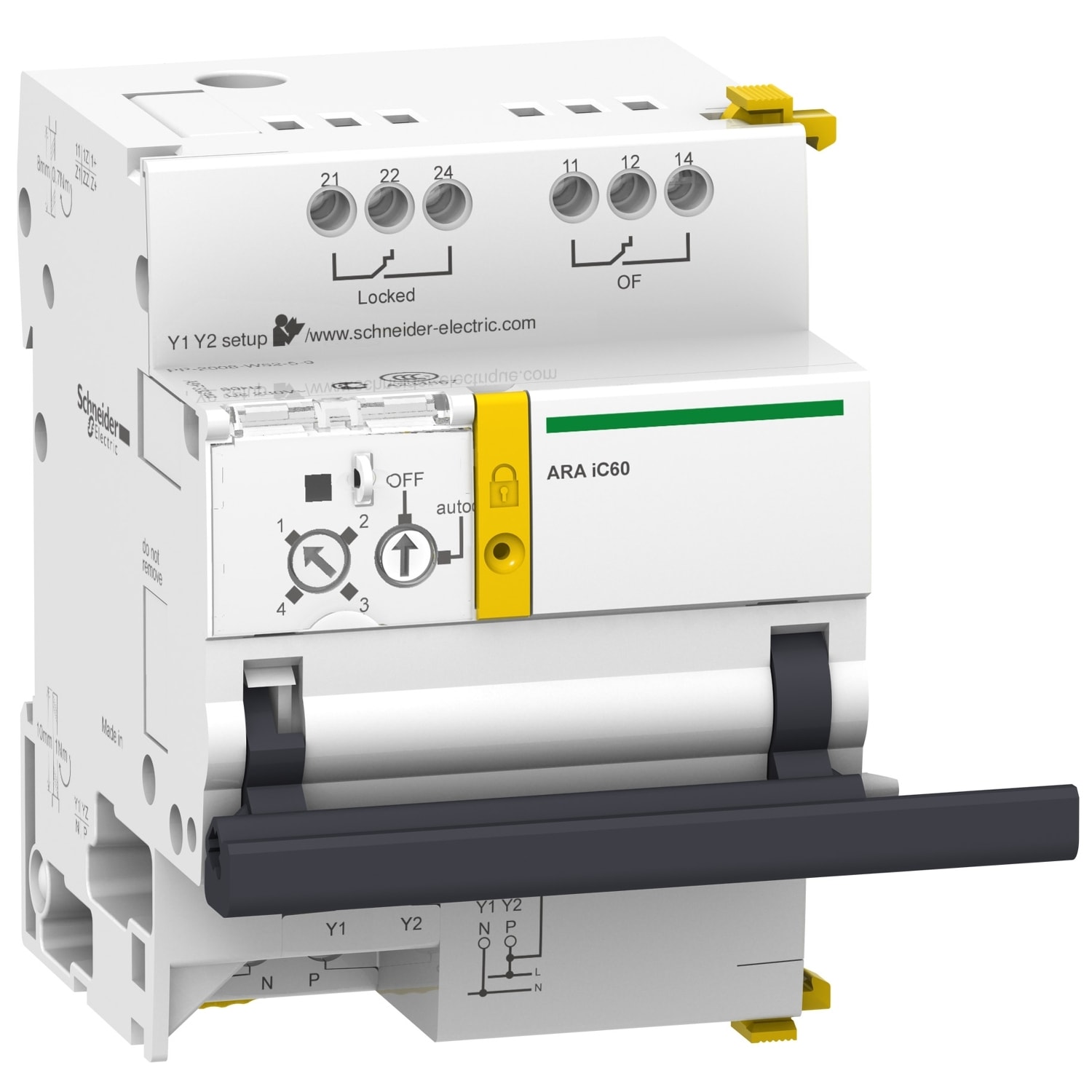 SCHNEIDER ELECTRIC - SNRA9C70132 Ausiliario riarmo automatico ARA 230 Vca 4 prog. per interruttore iC60 1-2P