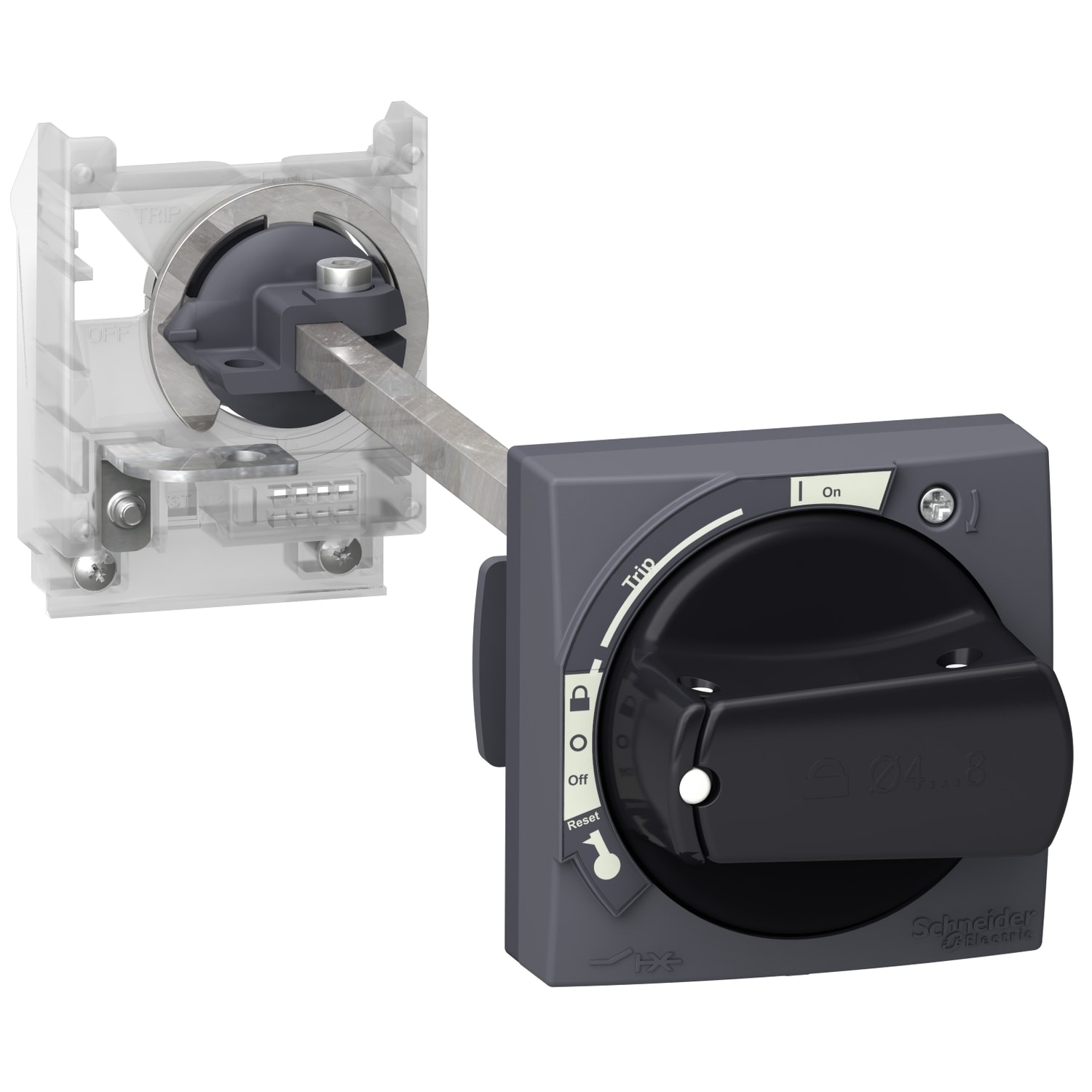 SCHNEIDER ELECTRIC - SNRGV2APN01 Kit manovra rotativa TeSys GV2 - IP54 - nero - per GV2L e GV2P