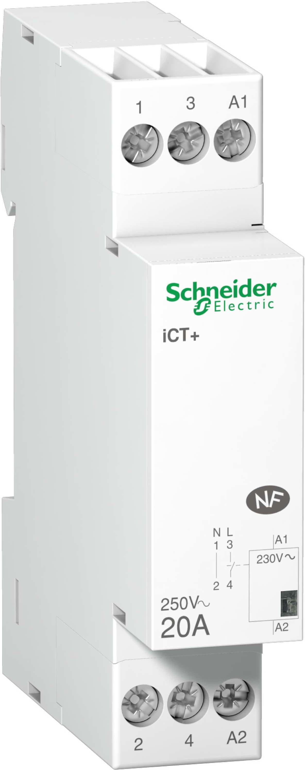 SCHNEIDER ELECTRIC - SNRA9C15030 Contattore iCT+ 1NA 20A comando 230Vca
