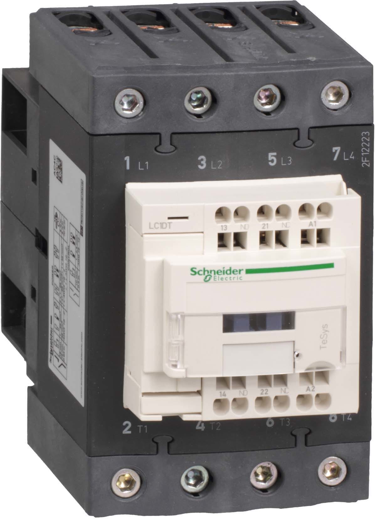 SCHNEIDER ELECTRIC - SNRLC1DT80A3E7 Contattore TeSys LC1D - 4 poli - AC1- 440V AC - 80A - 48V AC