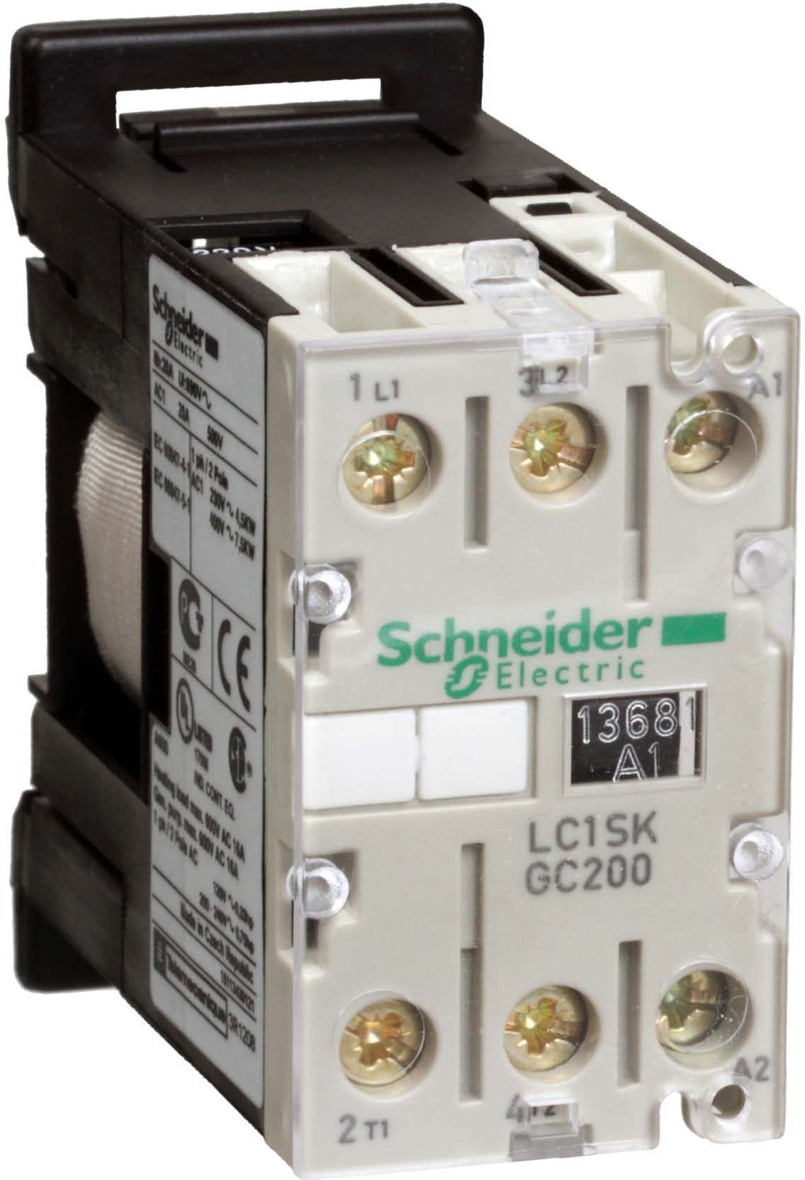 SCHNEIDER ELECTRIC - SNRLC1SKGC200E7 Contattore miniaturizzato TeSys SK - 2P (2 NA) - AC3 - 690 V 5 A - 48 Vca