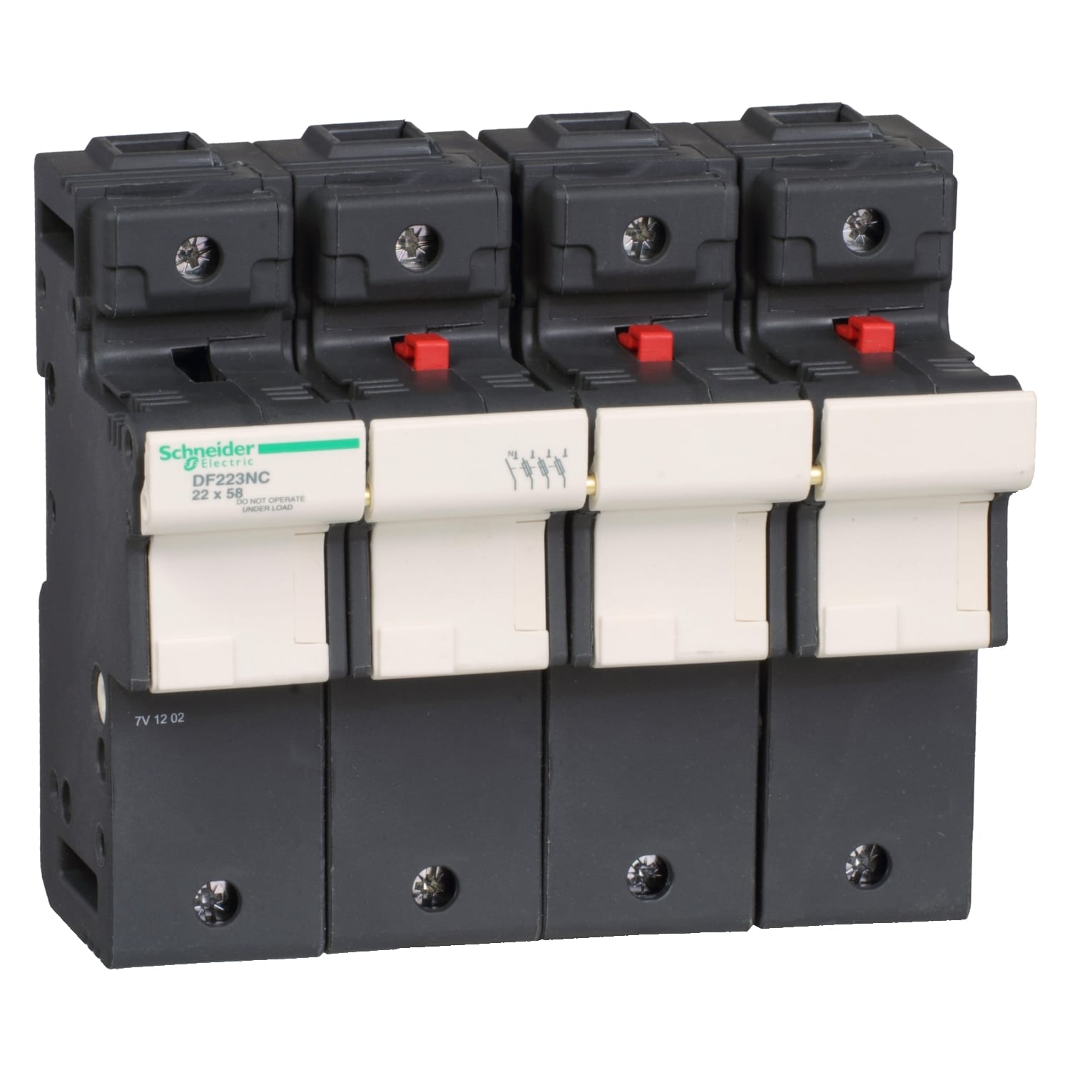 SCHNEIDER ELECTRIC - SNRDF223NC Portafusibile TeSys DF 125A - fusibile 22x58 3P+N