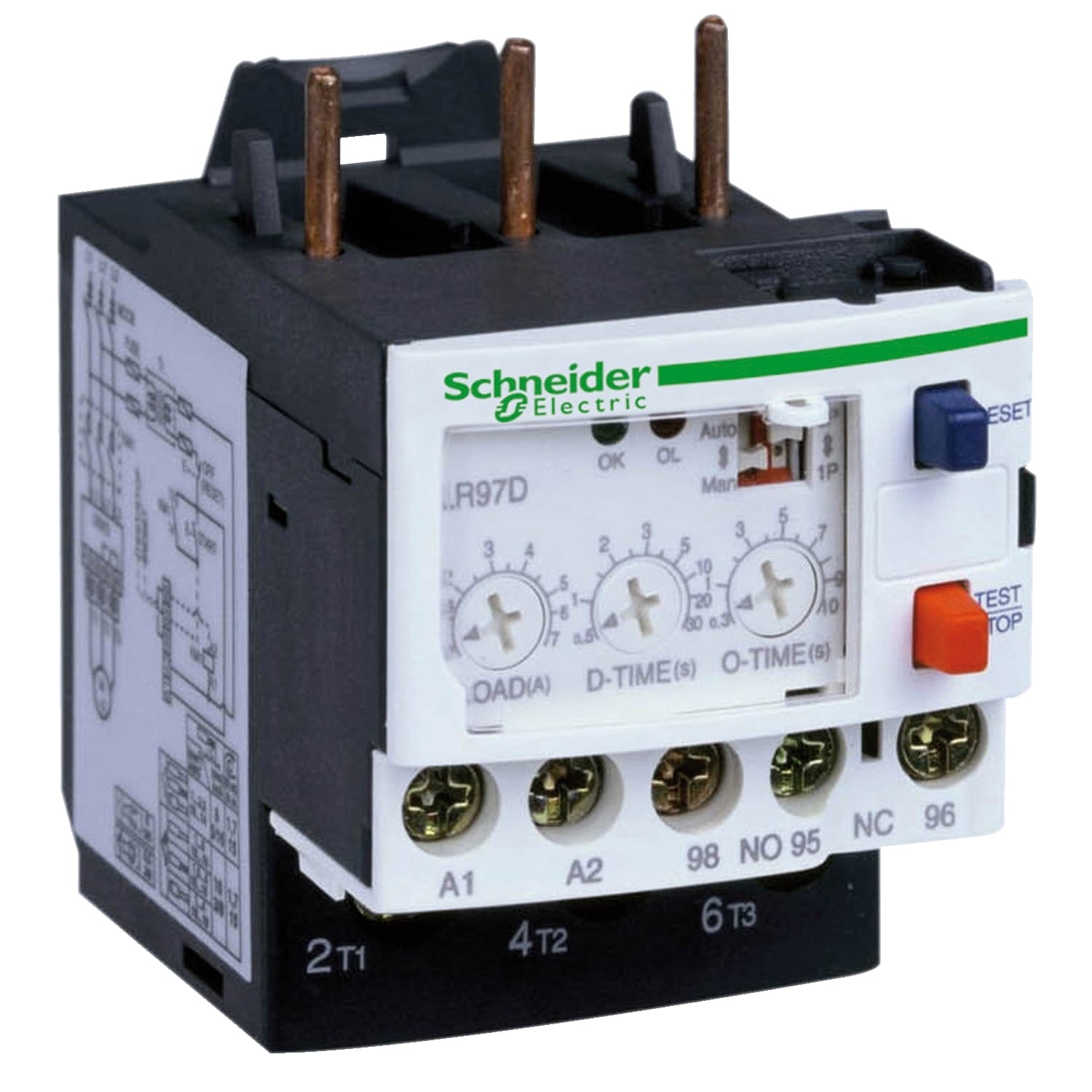 SCHNEIDER ELECTRIC - SNRLR97D07B Relè di sovracorrente elettronico TeSys LR97 - 1,2..7 A - 24 Vca/cc