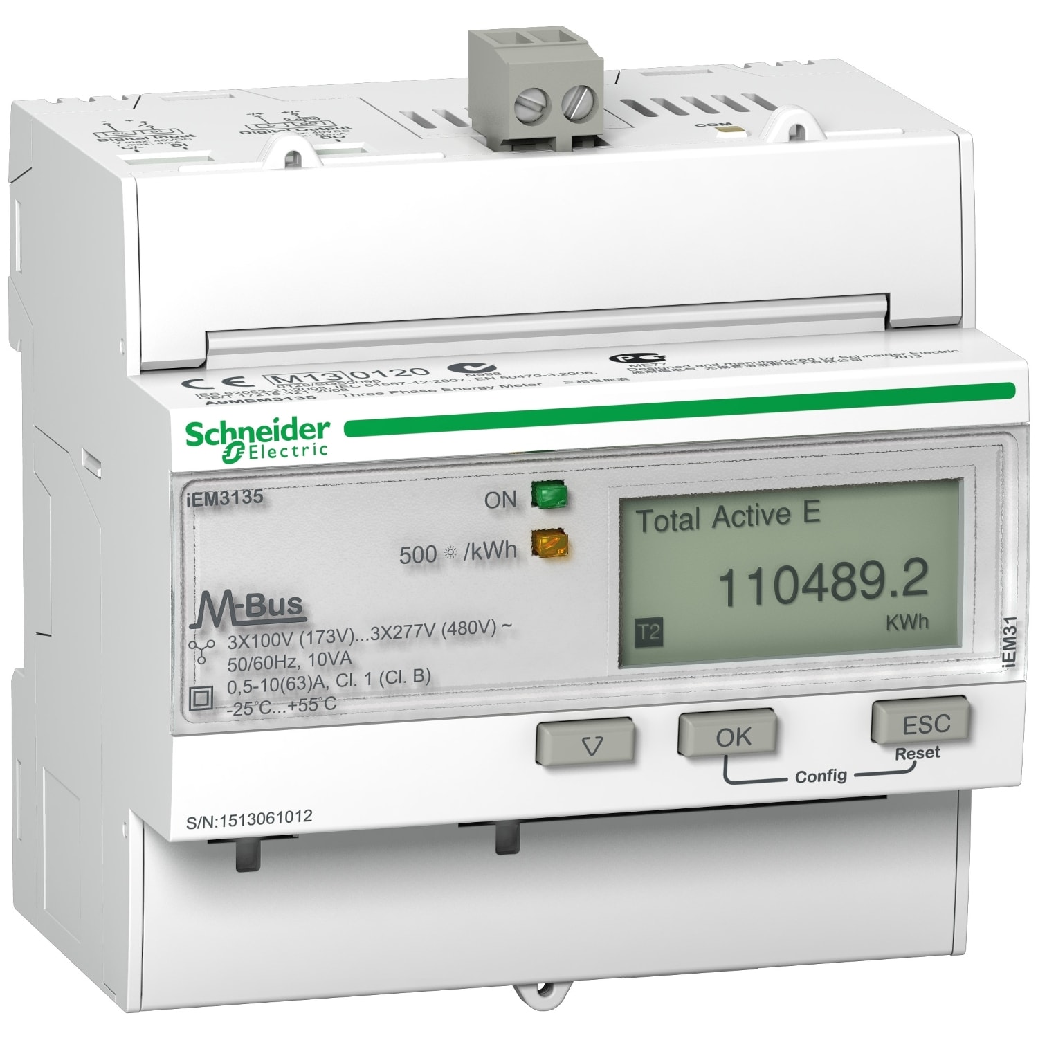 SCHNEIDER ELECTRIC SNRA9MEM3135 IEM3135 3P+N INS.DIR.63A,M-BUS,MID
