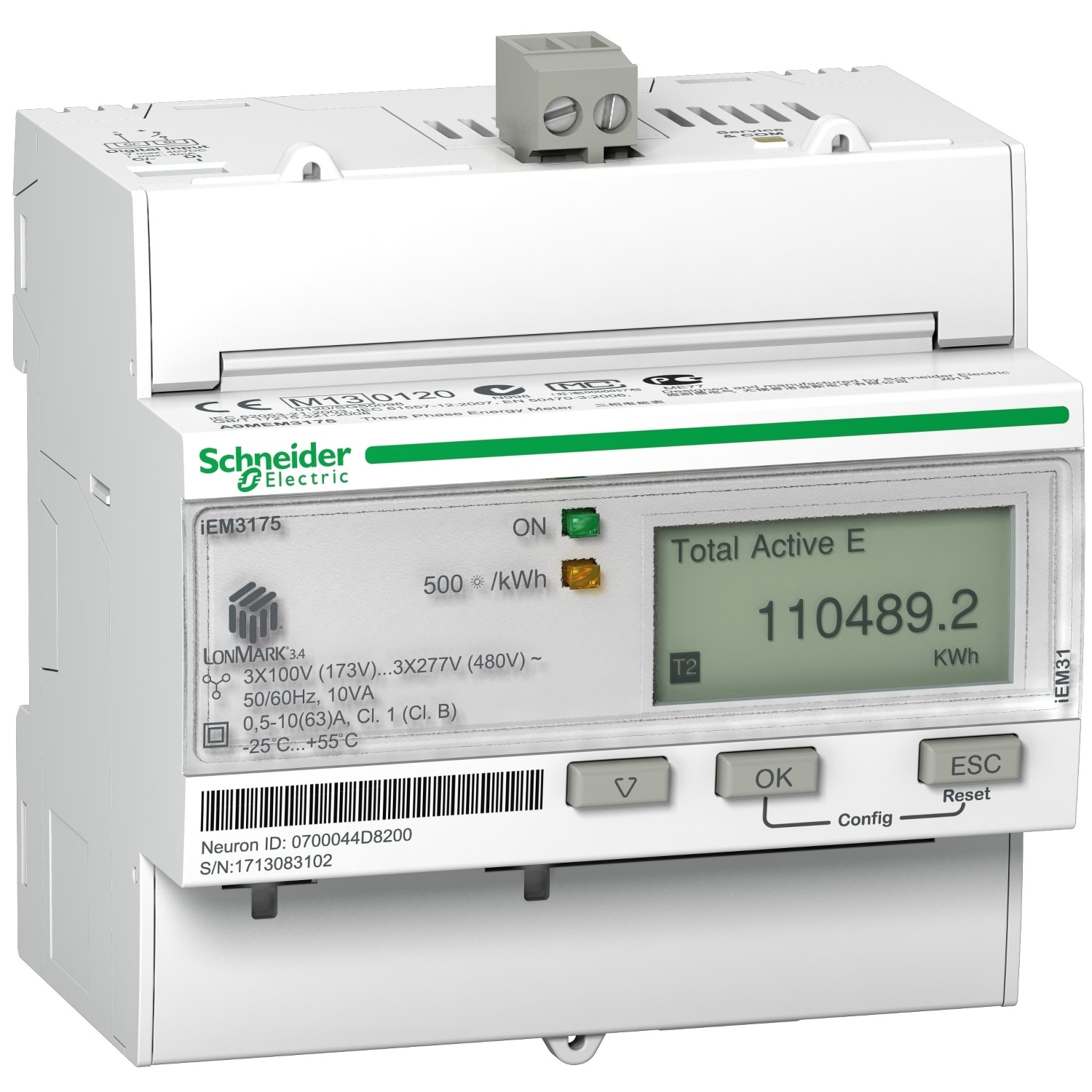 SCHNEIDER ELECTRIC SNRA9MEM3175 IEM3175 3P+N INS.DIR.63A,LON,MID