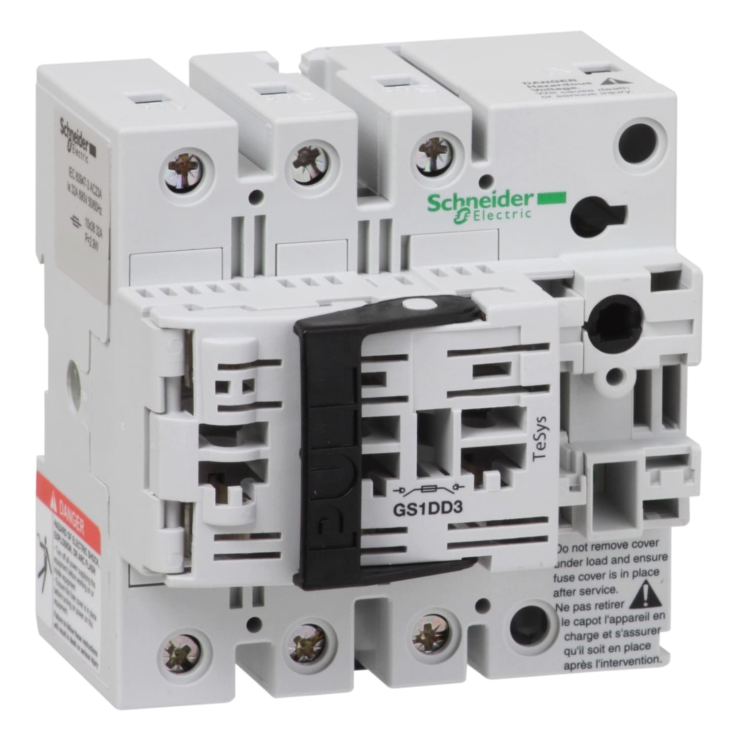 SCHNEIDER ELECTRIC - SNRGS1DD3 Corpo int. sez. con fusibile GS1 - TeSys GS - 3 poli - NFC - 32 A
