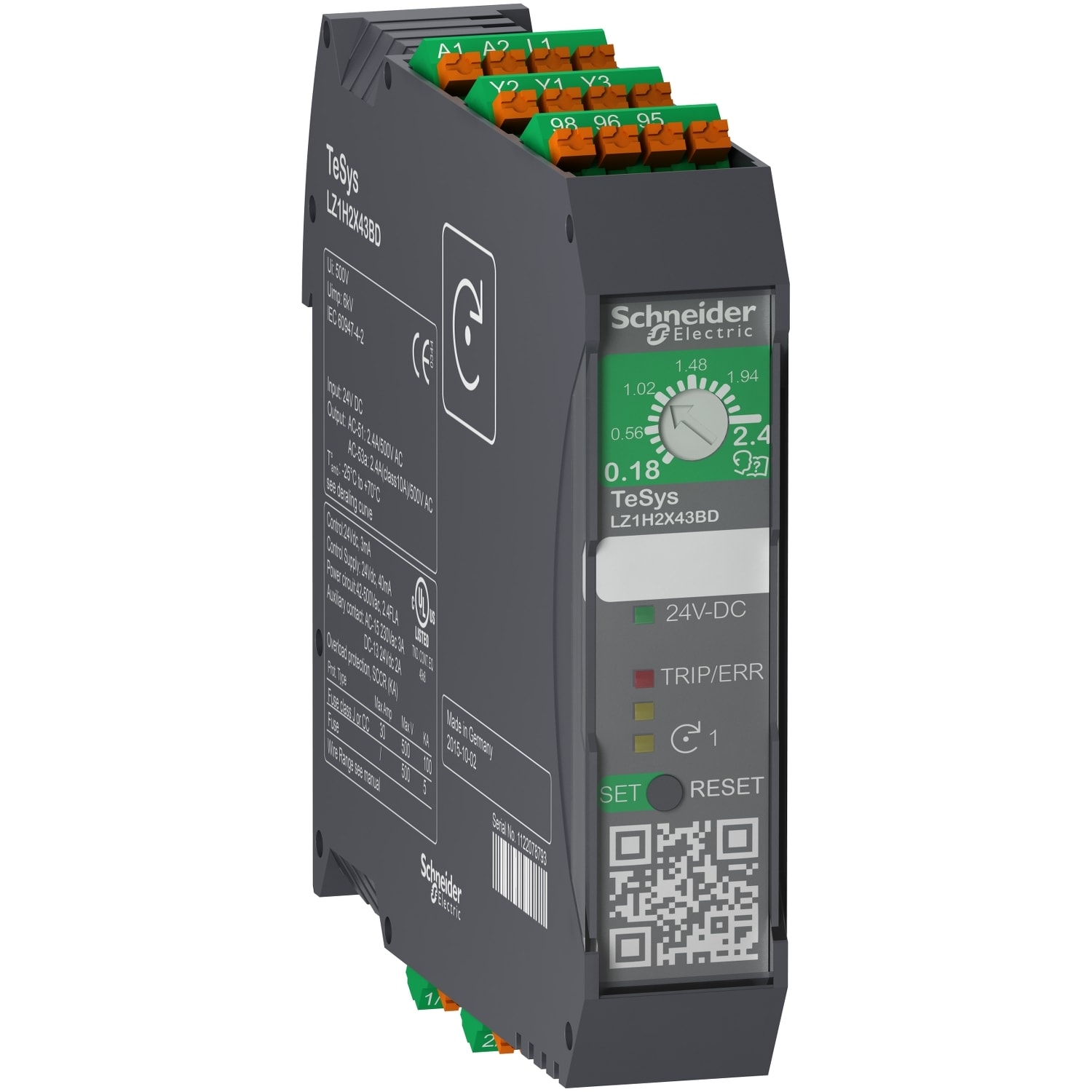 SCHNEIDER ELECTRIC - SNRLZ1H6X53BD Avviatore diretto 3KW 24 vdc molla