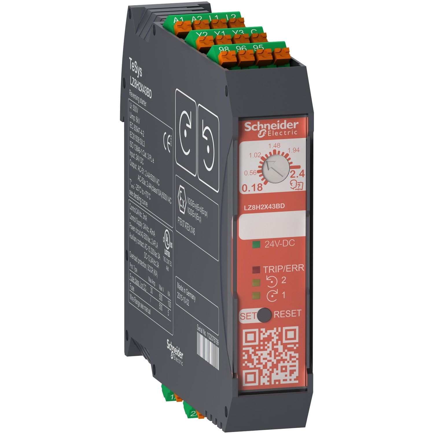 SCHNEIDER ELECTRIC SNRLZ8H2X43BD TELEINV H SAFE 0,75KW 24 VDC MOLLA