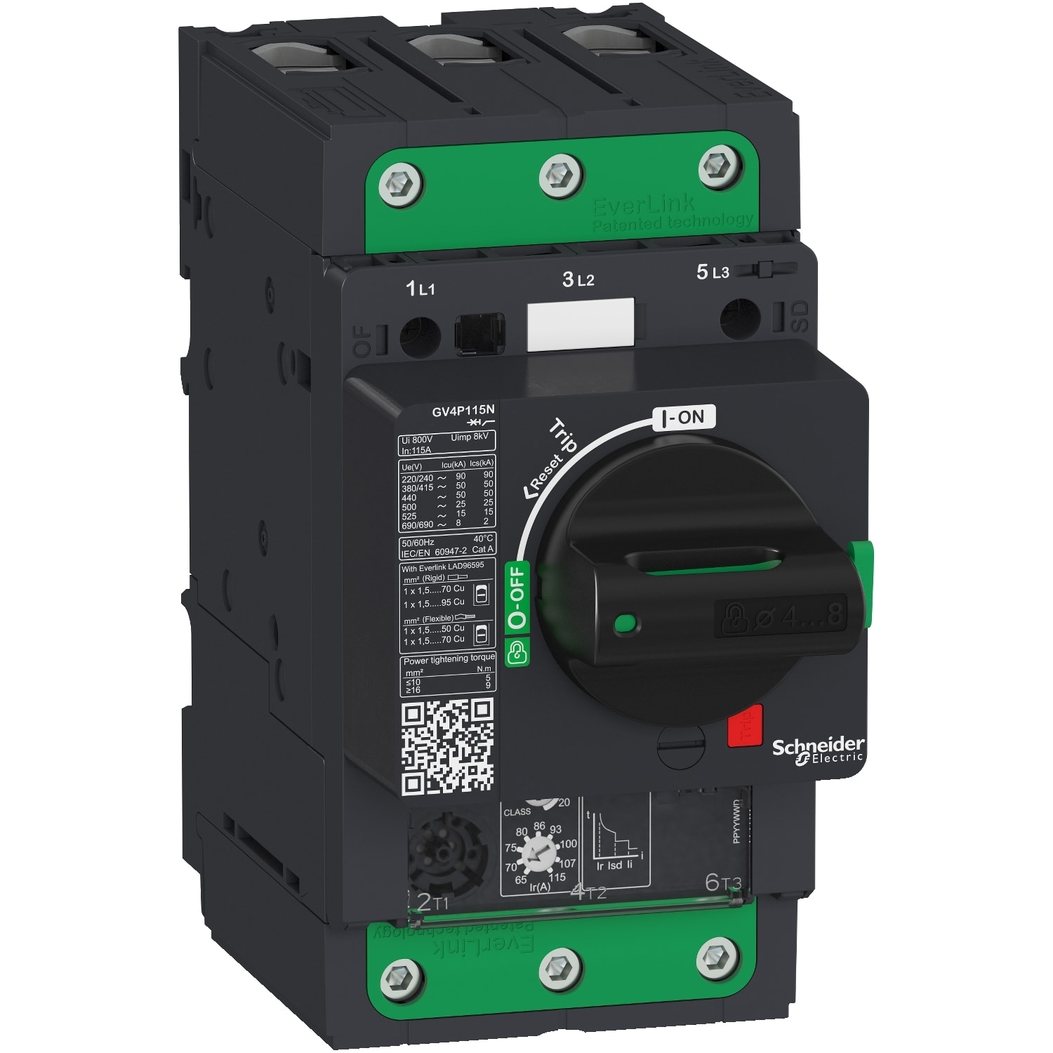 SCHNEIDER ELECTRIC - SNRGV4P03N INTMAGTERGV4 MANROT 3,5A 50KA ELINK