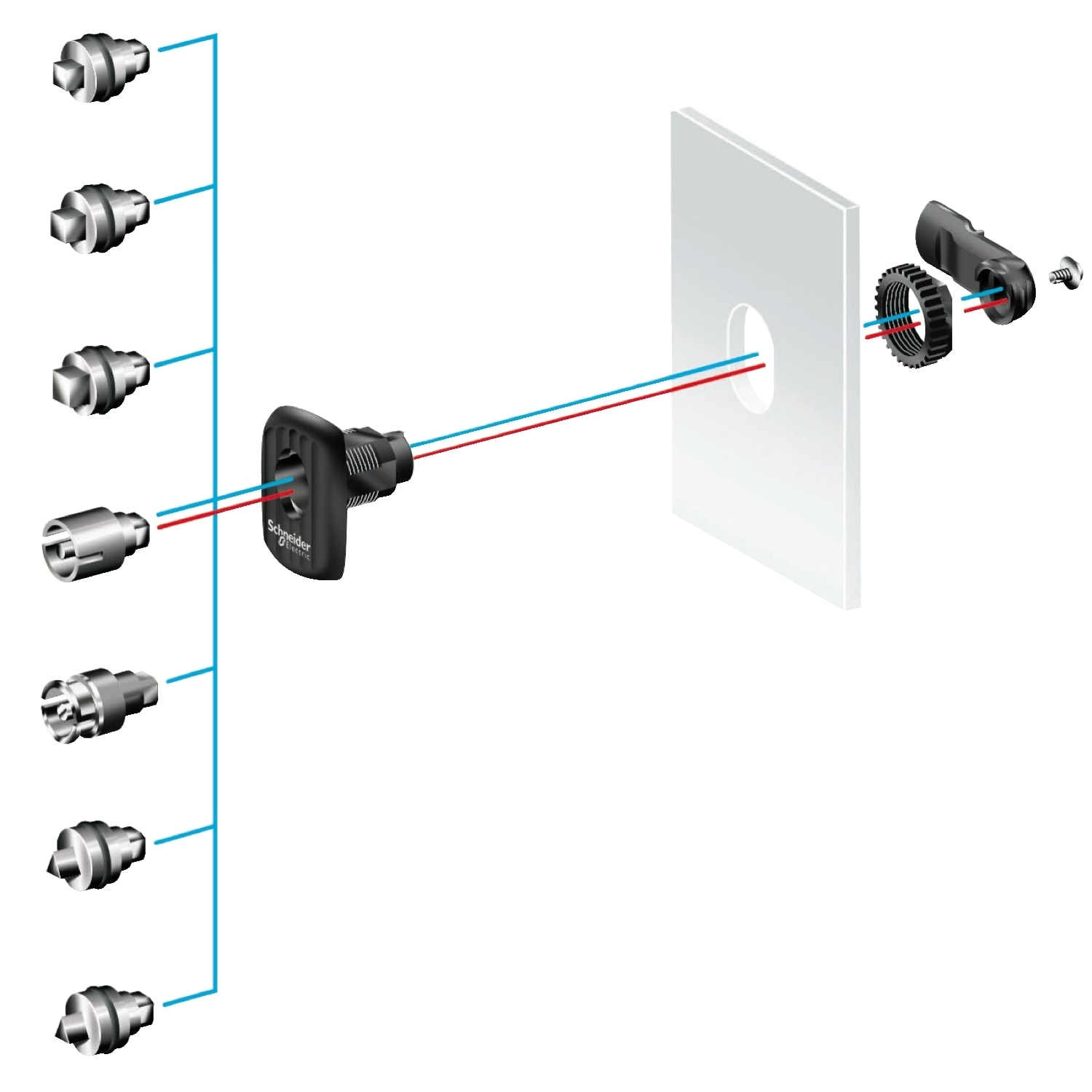 SCHNEIDER ELECTRIC - SNRNSYAEDLB5S3D Inserto doppia barra 5mm