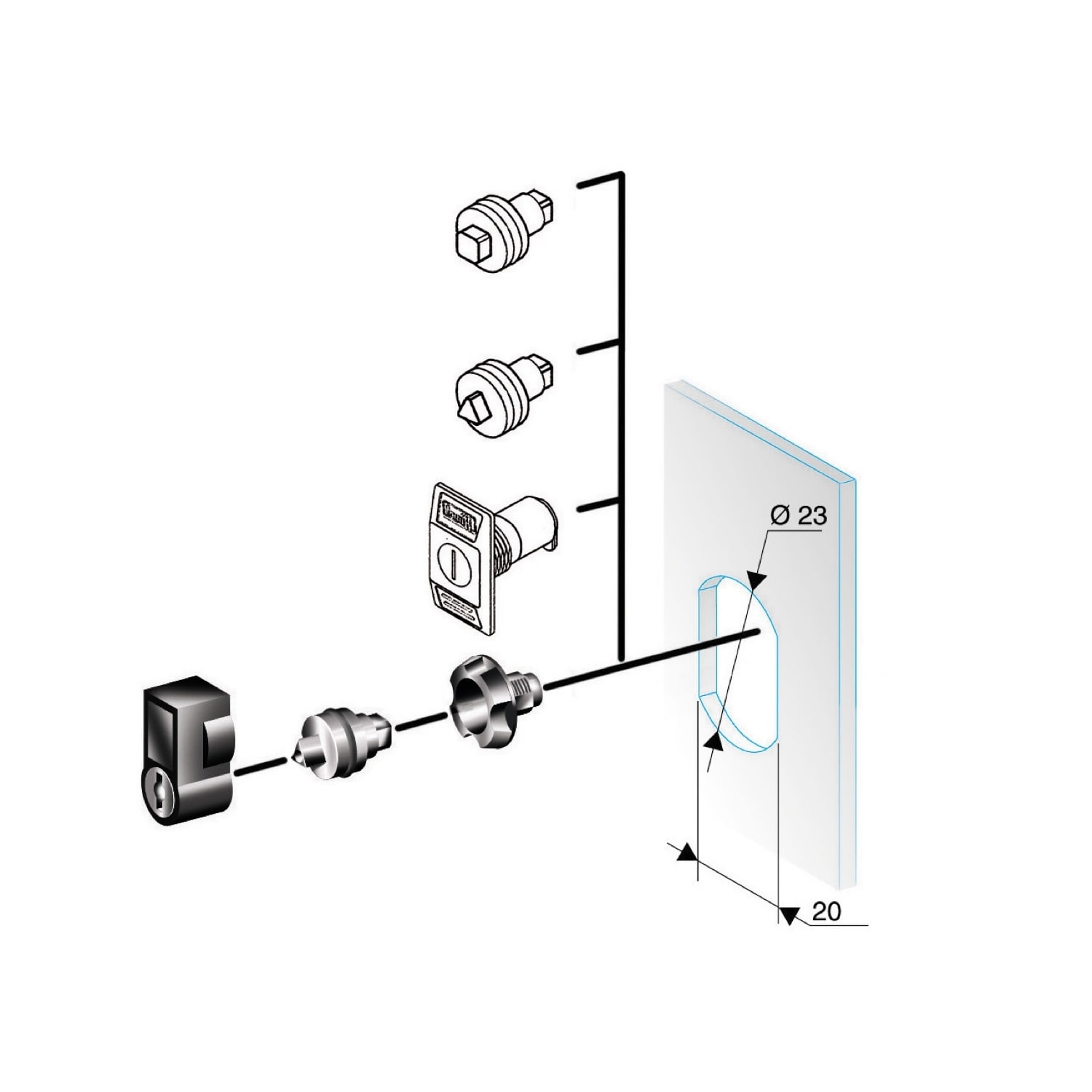 SCHNEIDER ELECTRIC - SNRNSYTT6CRN Chiusura con inserto triangolare 6,5 mm