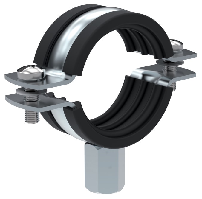 TEKNOMEGA SRL TKGPCL1030 COLLARE ACCIAIO GOMMATO 2 D59-66MM