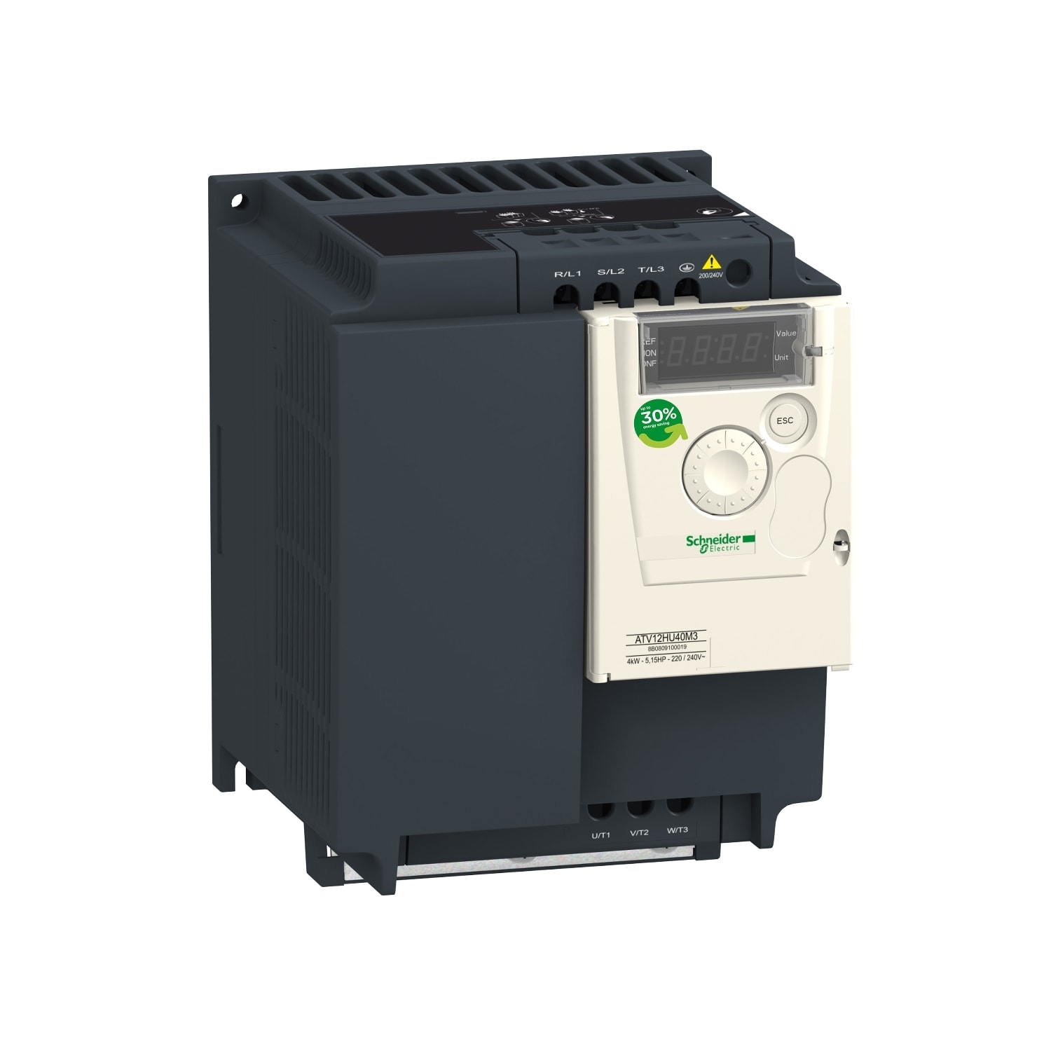 SCHNEIDER ELECTRIC - SNRATV12HU40M3 ATV12 4KW 240V TRI