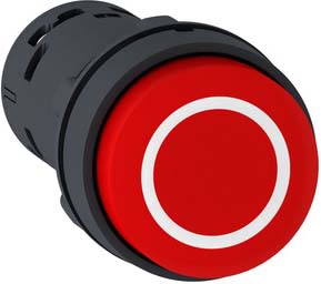 SCHNEIDER ELECTRIC - SNRXB7NL4532 Pulsante ad impulso sporgente rosso - NO + NC - "O"bianco