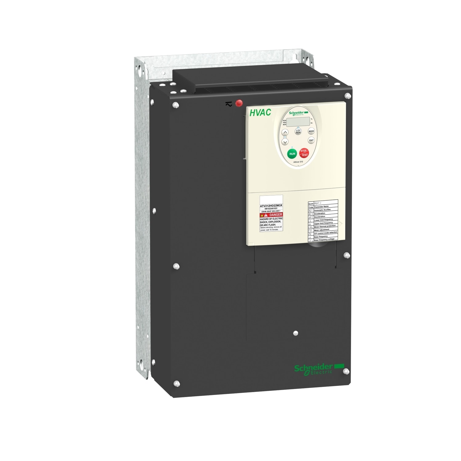 SCHNEIDER ELECTRIC SNRATV212HD22N4 ATV212 22KW 30HP 480V TRI CEM IP20