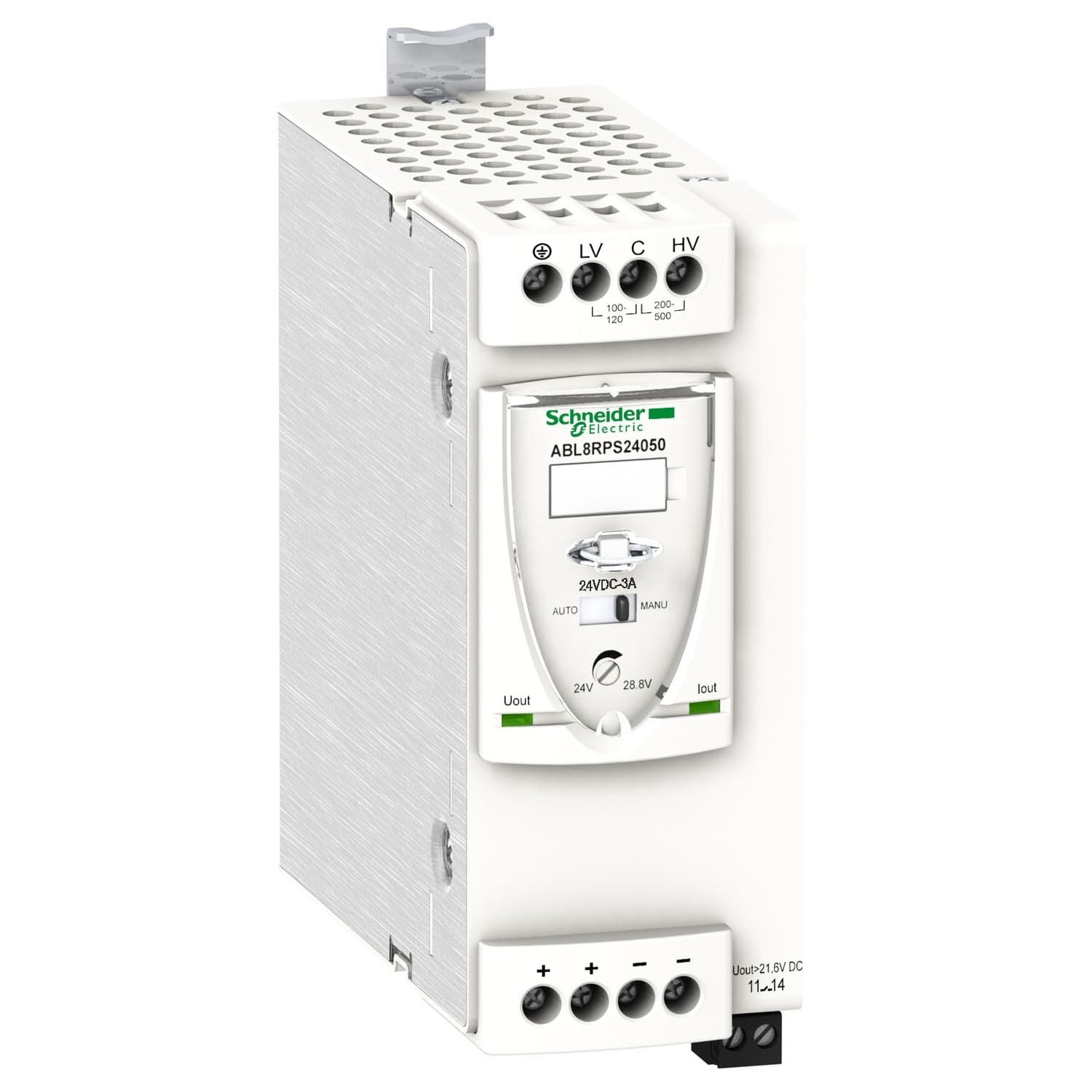 SCHNEIDER ELECTRIC - SNRABL8RPS24050 Regulated switch power supply, modicon power supply, 1 or 2 phase, 100 to 500V, 24V, 5A