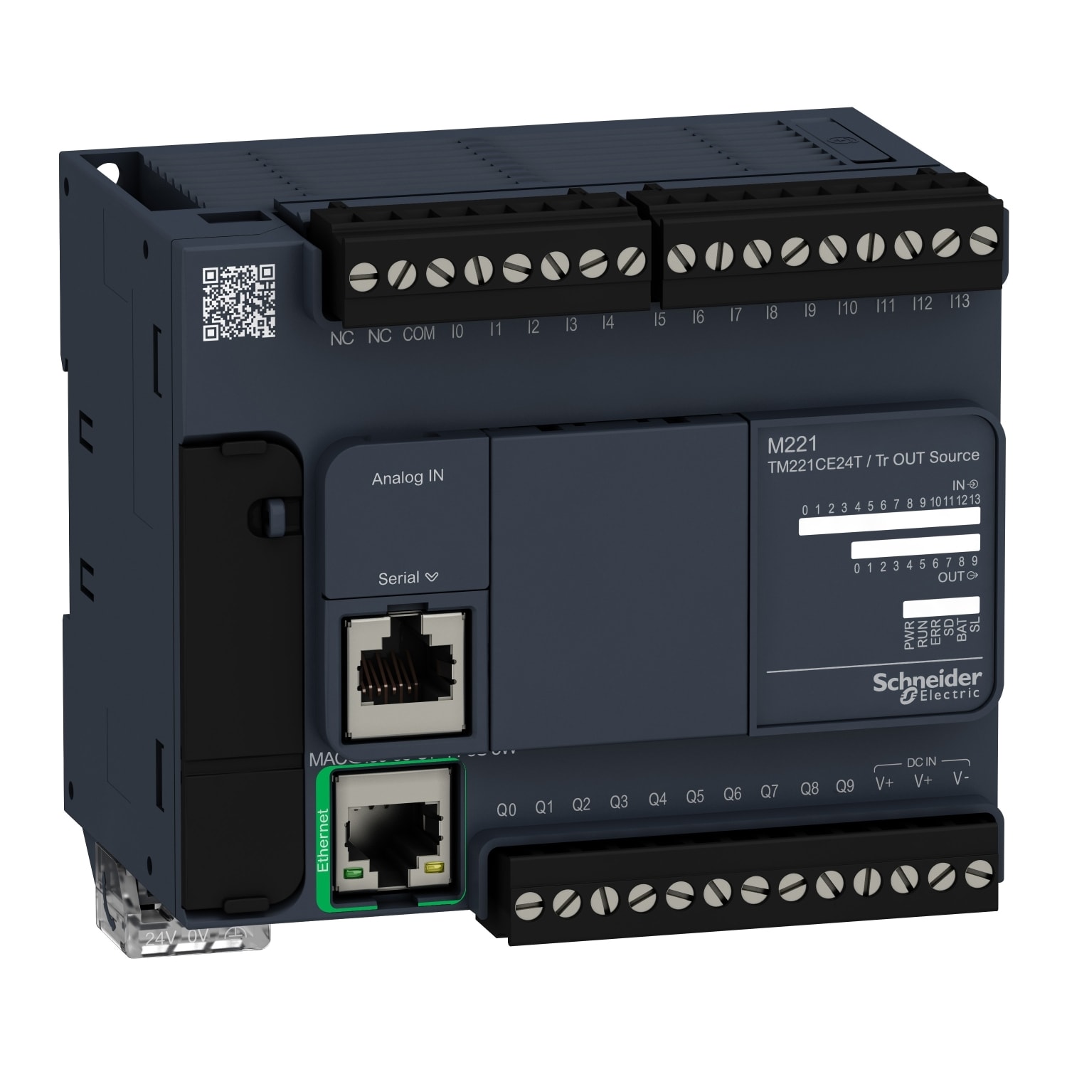 SCHNEIDER ELECTRIC SNRTM221CE24T CONTROLLORE M221 24 I/O TR PNP ETH