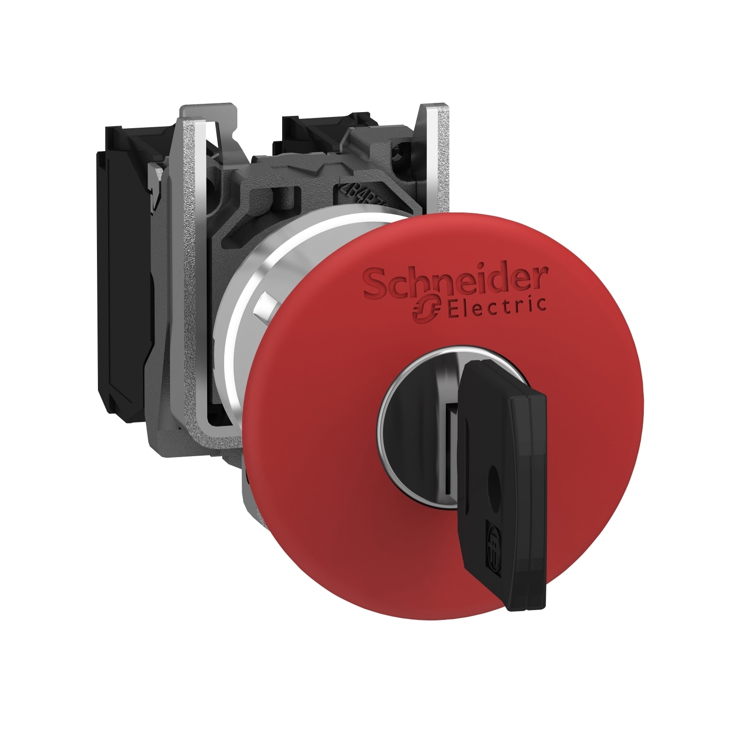 SCHNEIDER ELECTRIC - SNRXB4BS9442 Pulsante di emergenza rosso Ø40, spegnimento Ø22 sblocco a chiave a scatto 1NC