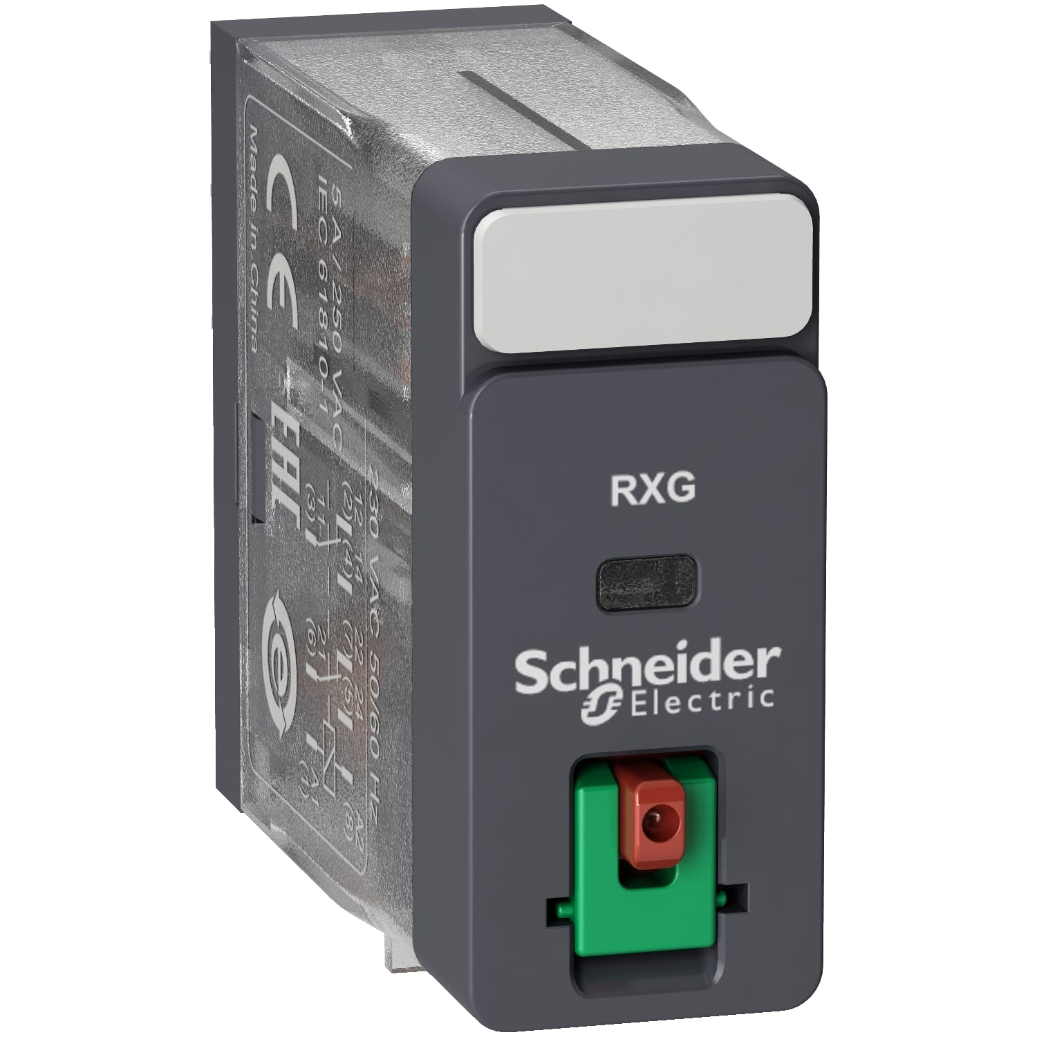 SCHNEIDER ELECTRIC - SNRRXG21F7 Relè interfaccia Harmony RXG - 2 NC/NO standard - 120 VAC - 5 A - c/pulsante TEST