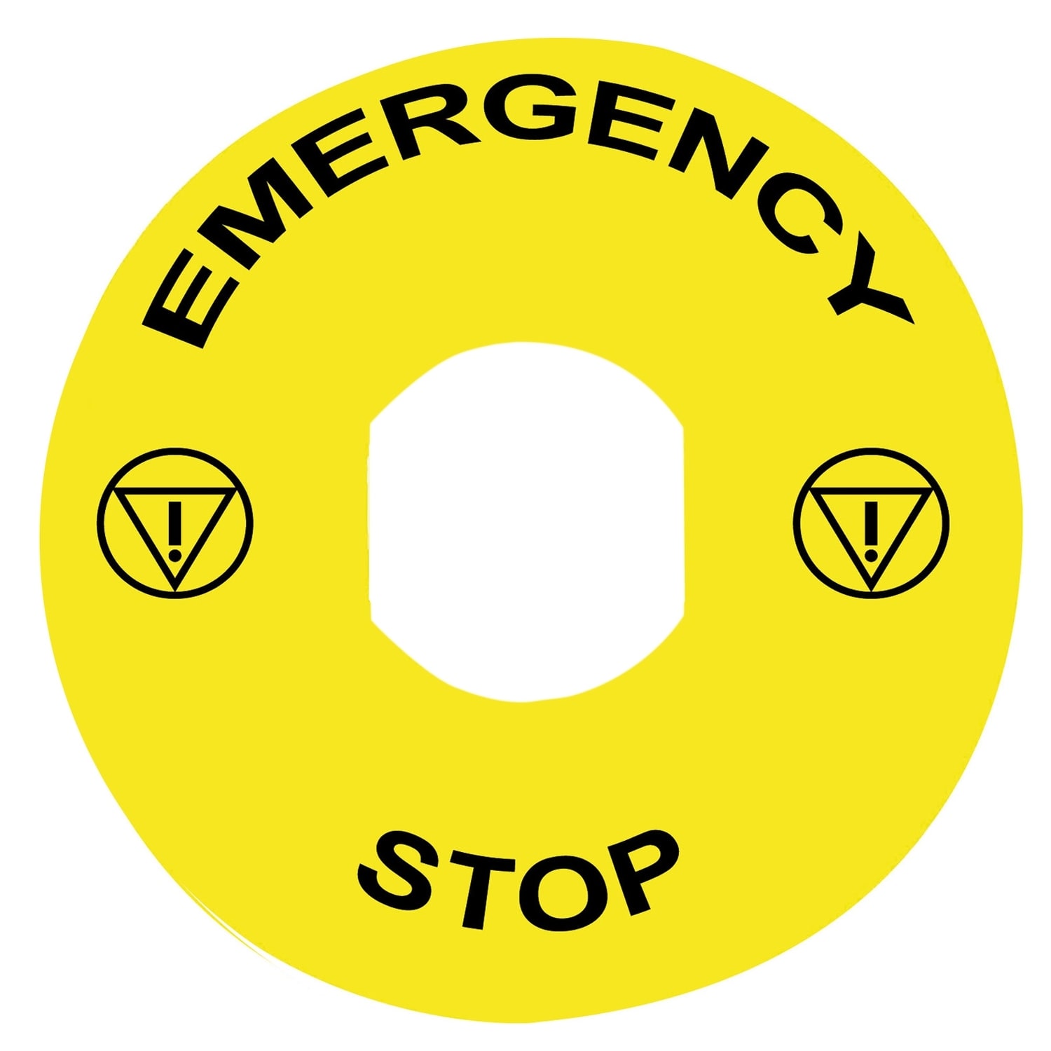 SCHNEIDER ELECTRIC SNRZBY8330 ETICHETTA EMERGENCY STOP