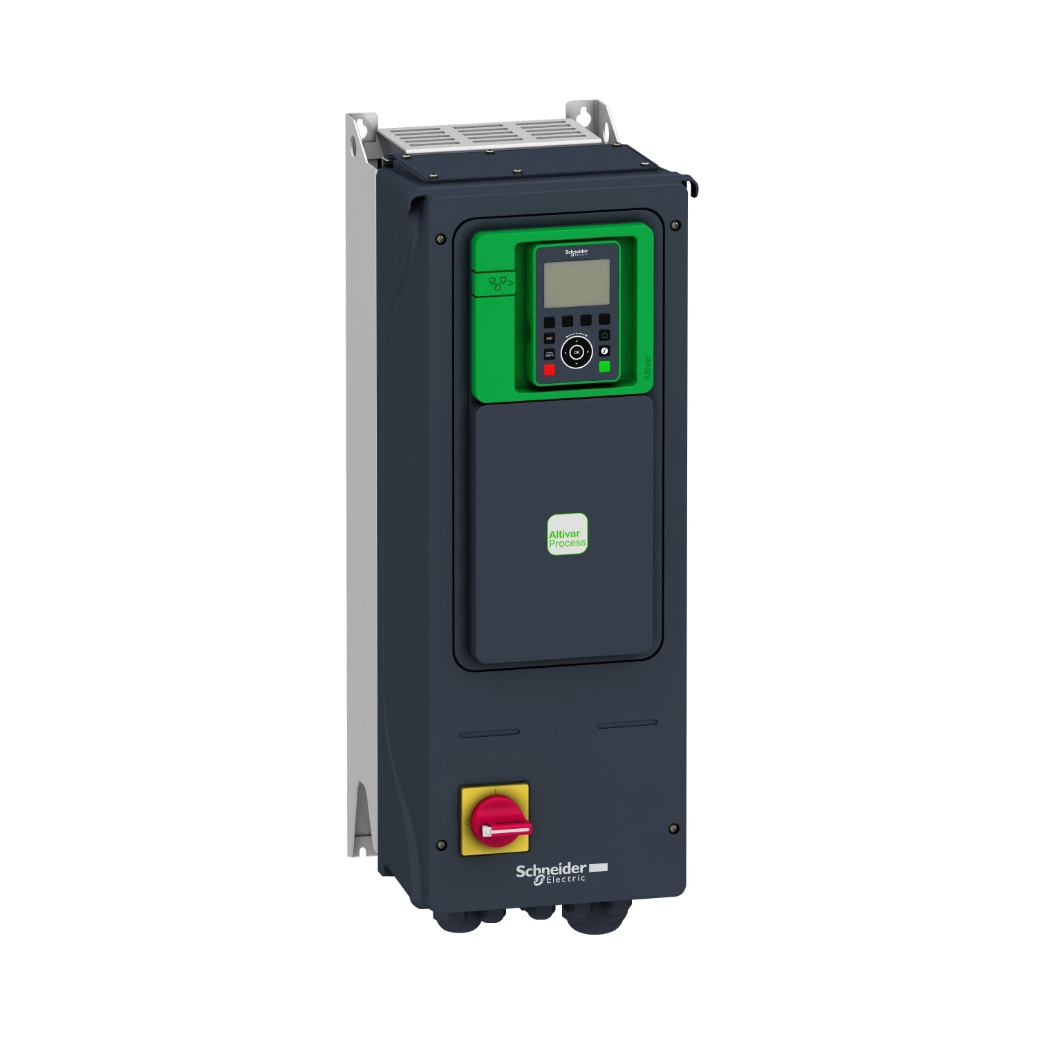SCHNEIDER ELECTRIC - SNRATV950U07N4E Variatore di velocità, Altivar Process ATV900, ATV950, 0,75kW, da 400 a 480V, con unità frenatura, interruttore, IP55