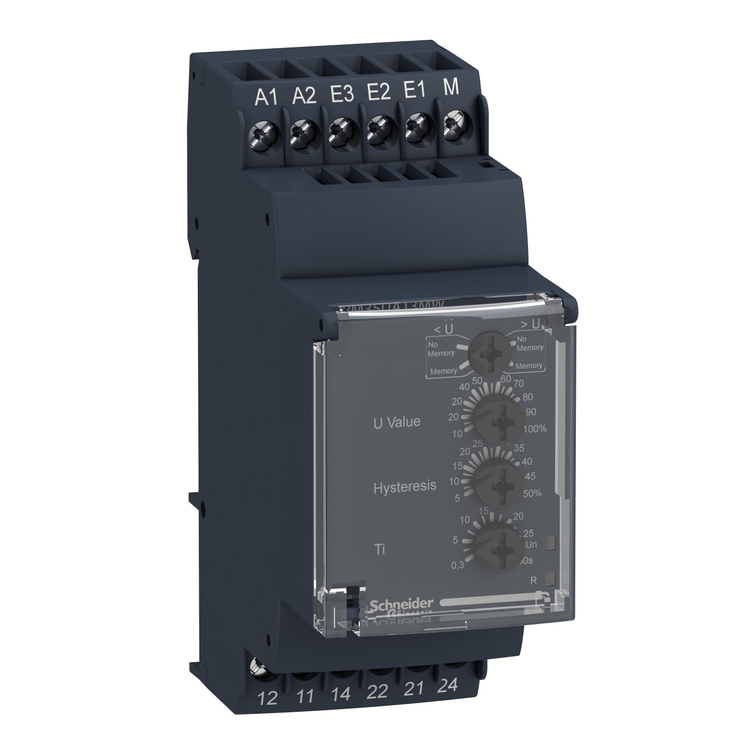 SCHNEIDER ELECTRIC - SNRRM35UA12MW Relè controllo tensione multifunzione RM35-U - intervallo: 0,05..5 VAC