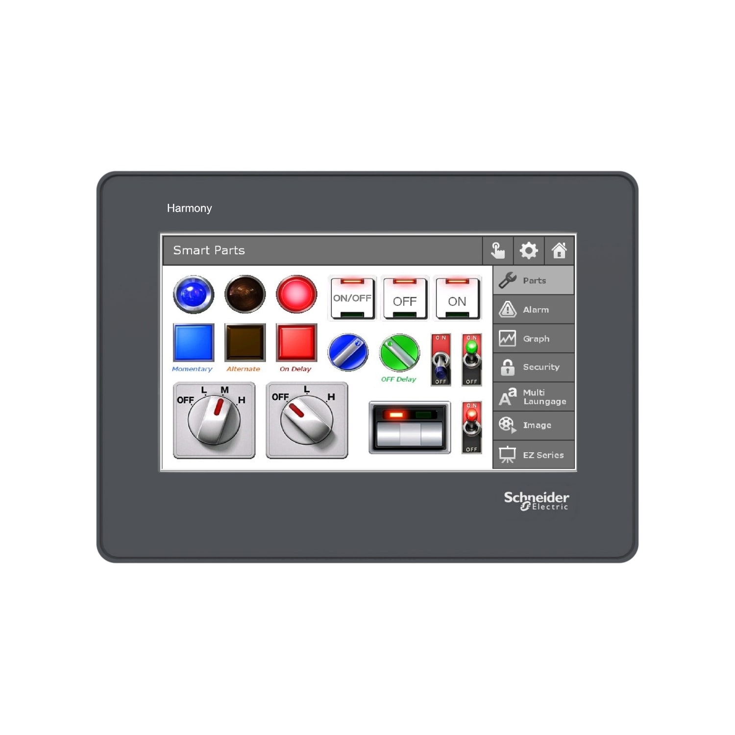SCHNEIDER ELECTRIC - SNRHMISTO715 Touch panel widescreen da 4,3 ", RS-232/485 RJ45