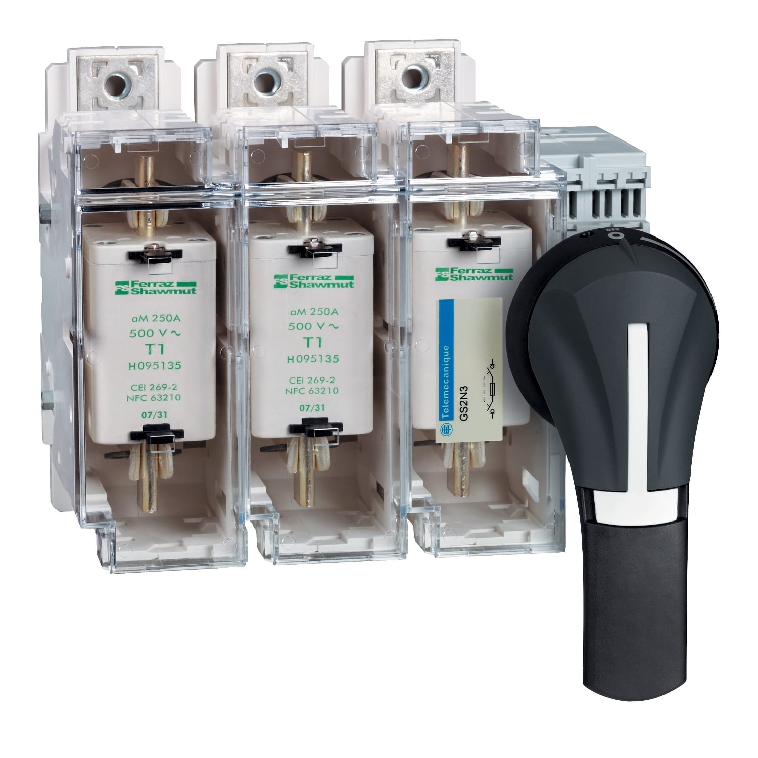 SCHNEIDER ELECTRIC - SNRGS2AH530 Manopola esterna nera TeSys GS2 - per interruttore sezionatore - 100...400 A